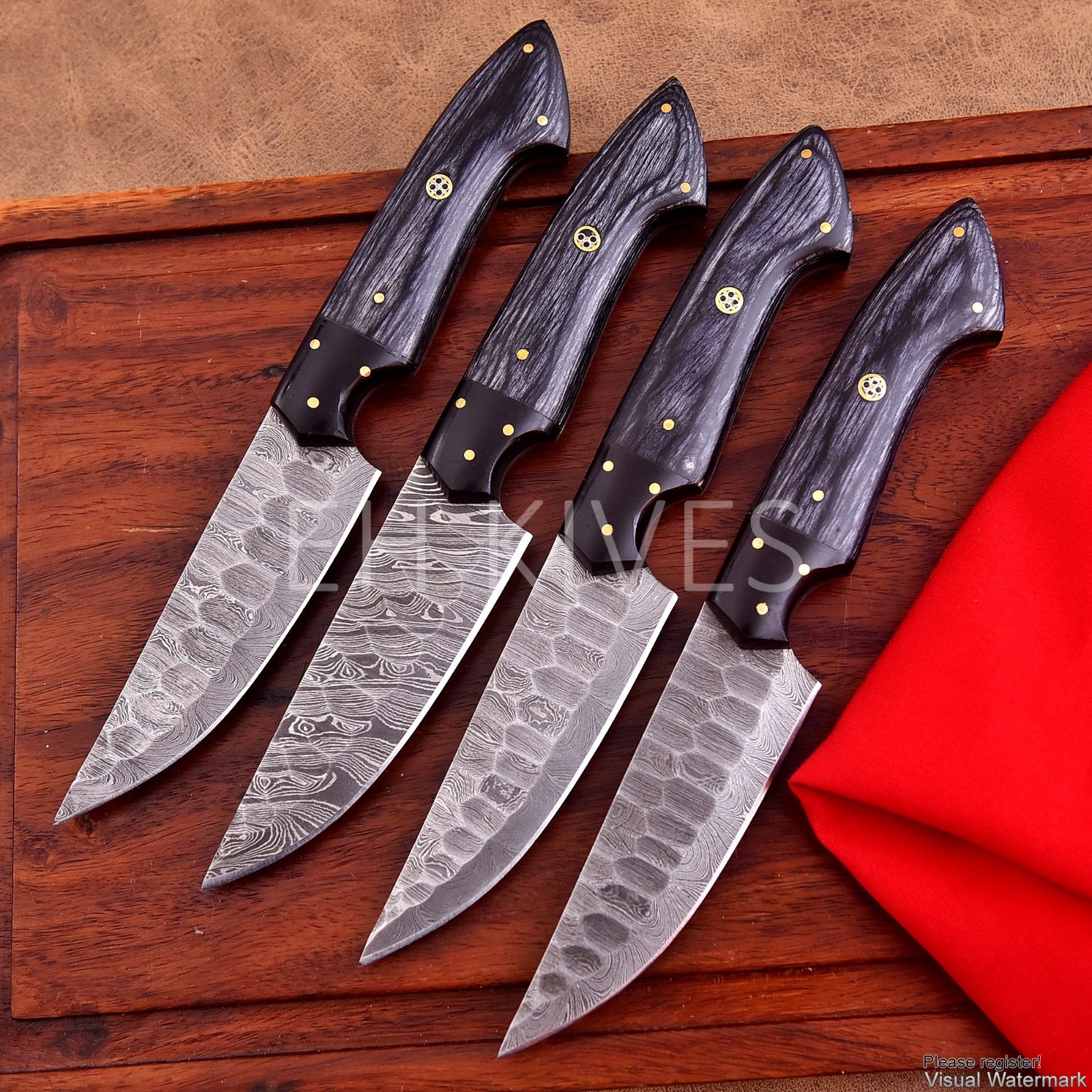 1 Piece Handmade Damascus Slicing Sharp Chef Steak Knife for Meat/BBQ