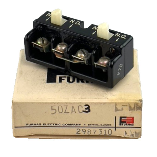 Furnas 50ZAC3 Contact Block Duplex 1NO/1NO Push Button Kit 5-52 — NIB