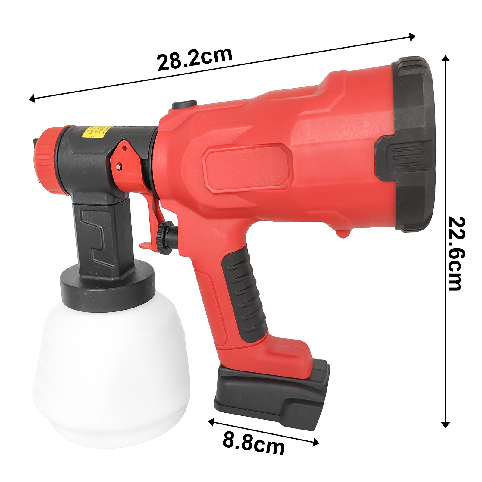 Paint Sprayerwith Adjustable Spray Width Knob 4 Nozzles and 3 Patterns