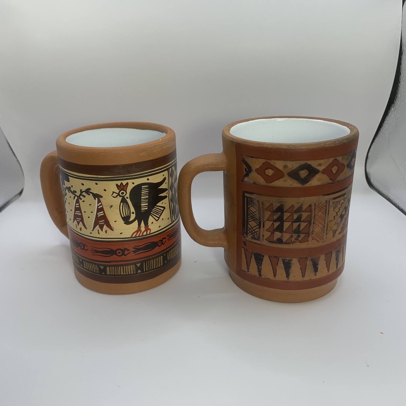Pair Of Peruvian Terracotta Mugs