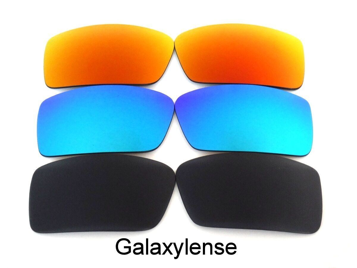Galaxy Replacement Lenses For Oakley Gascan Black&Ice Blue&Red Polarized 3Pair