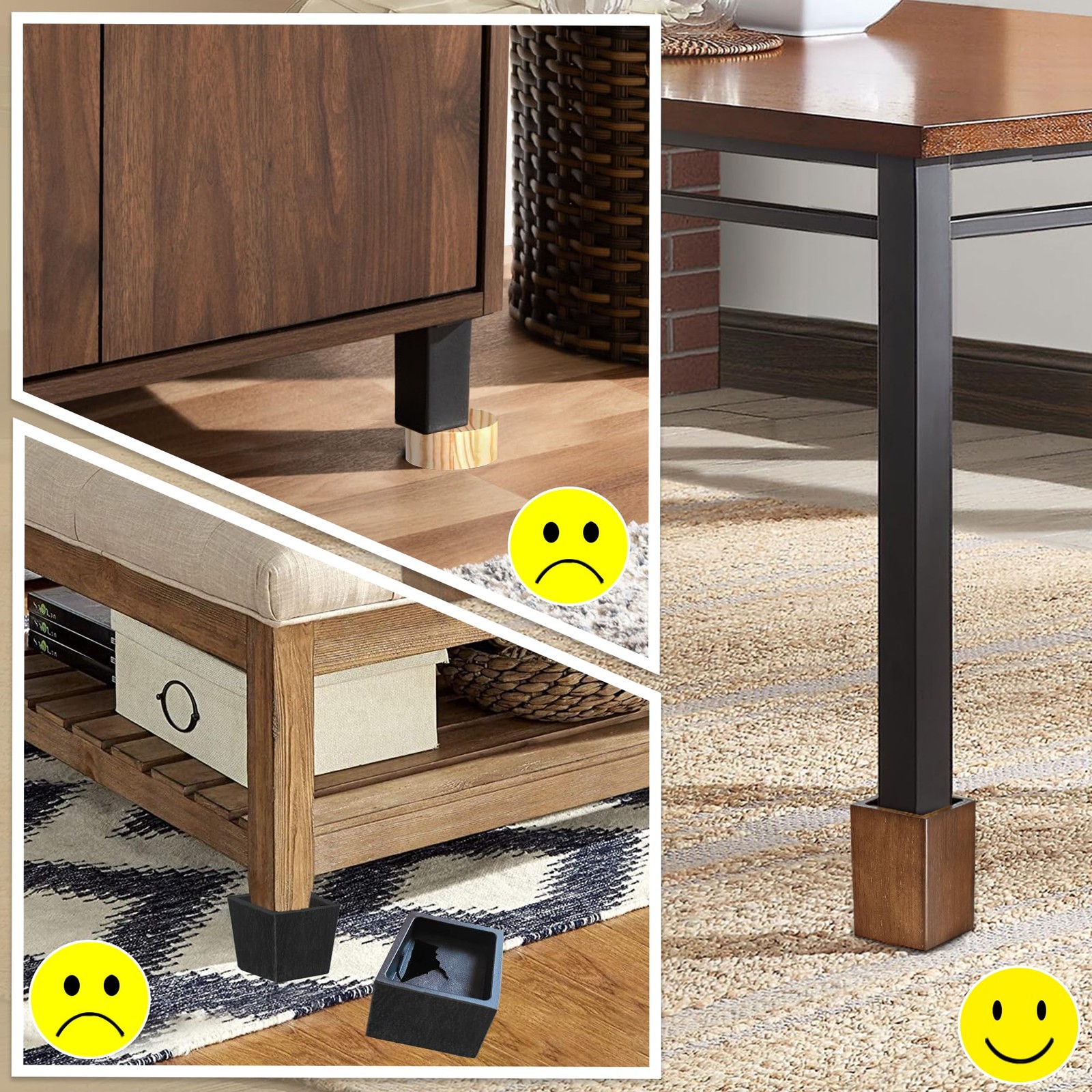 Wood Bed Risers (4 inch Square)