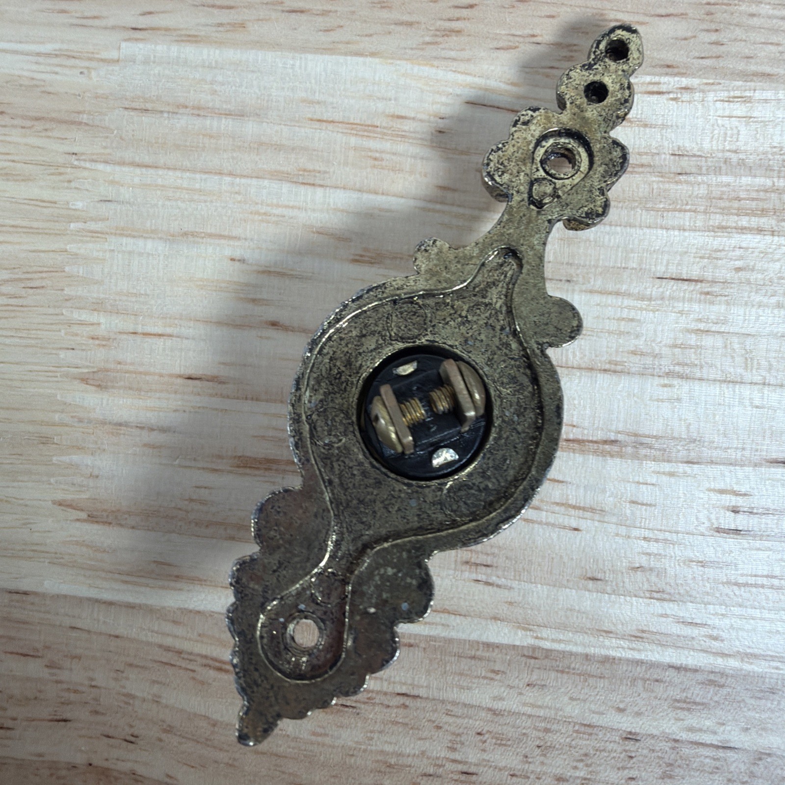 Vintage Victorian Trine Light Up Push Button Doorbell Elegant Scroll