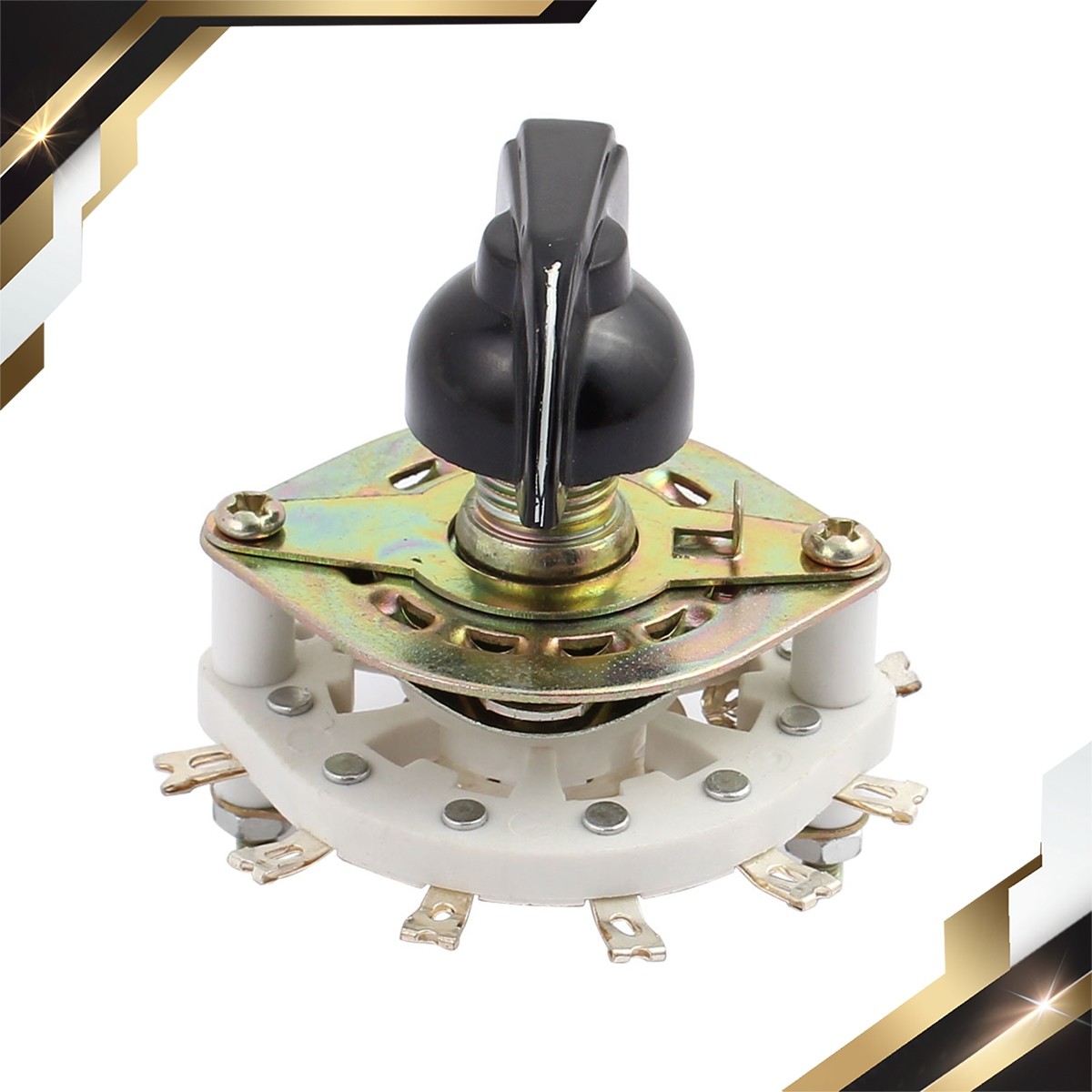 KCT 1 Pole 10 Position 11 Terminal Band Channel Rotary Switch Selector Cap
