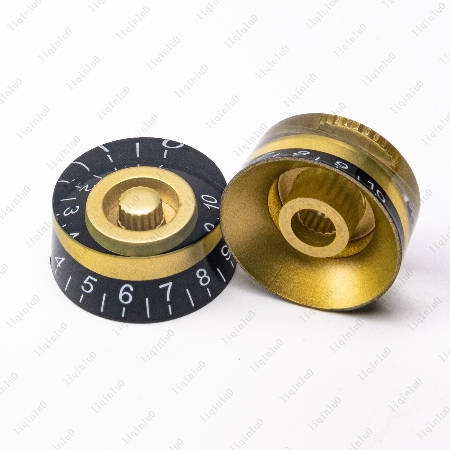 4 Pcs Gold/Black LP Guitar Control Knobs Speed Dial Knobs for SG Les Paul