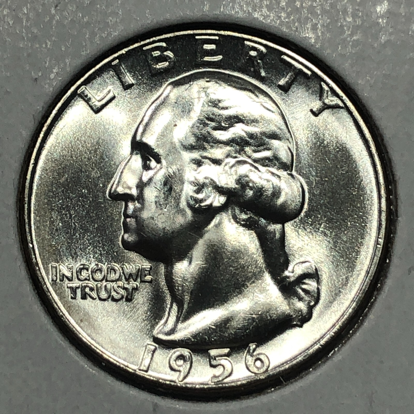 1956 Washington Silver Quarter - GEM BU #11035