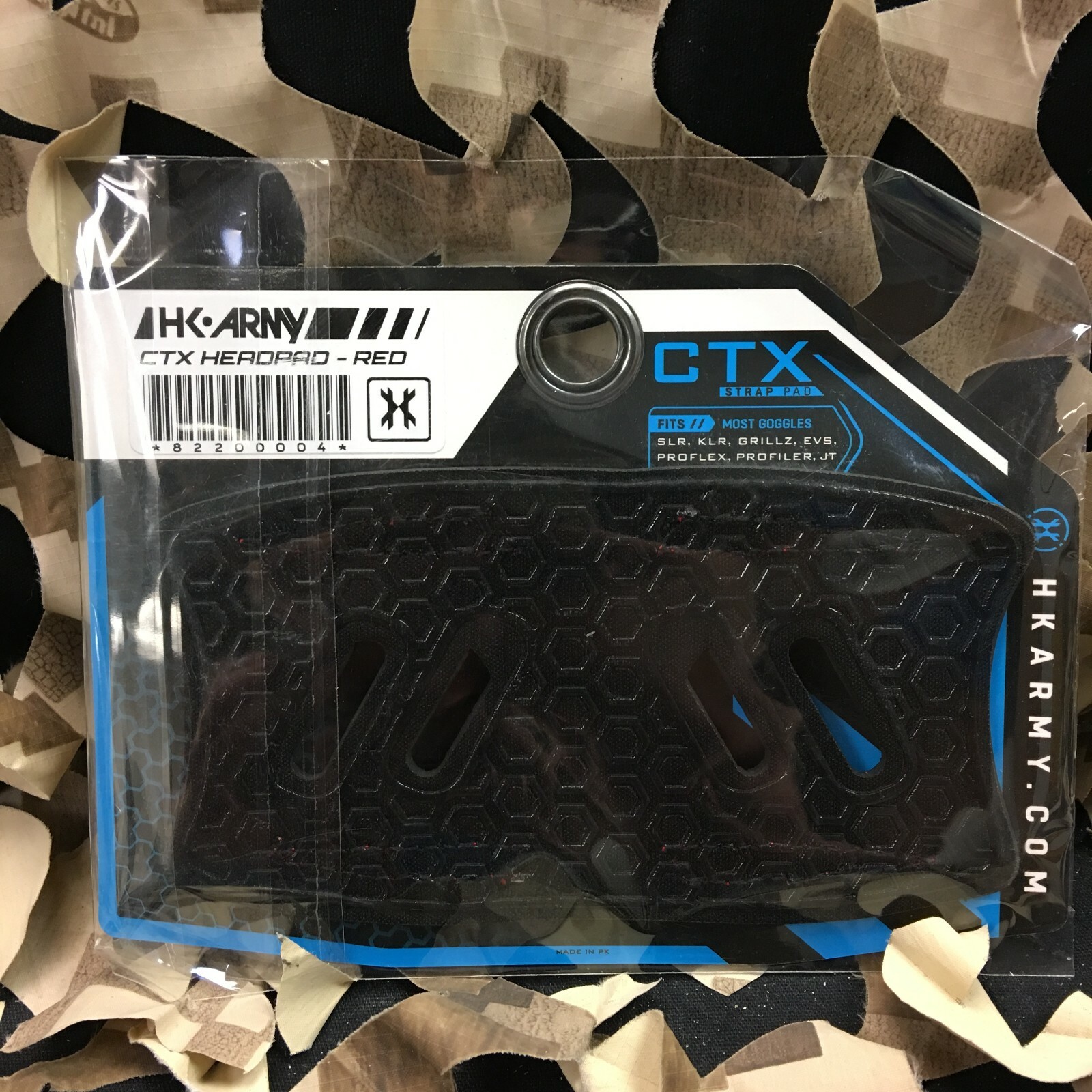 New HK Army Universal CTX Goggle Strap Pad - Red/Black