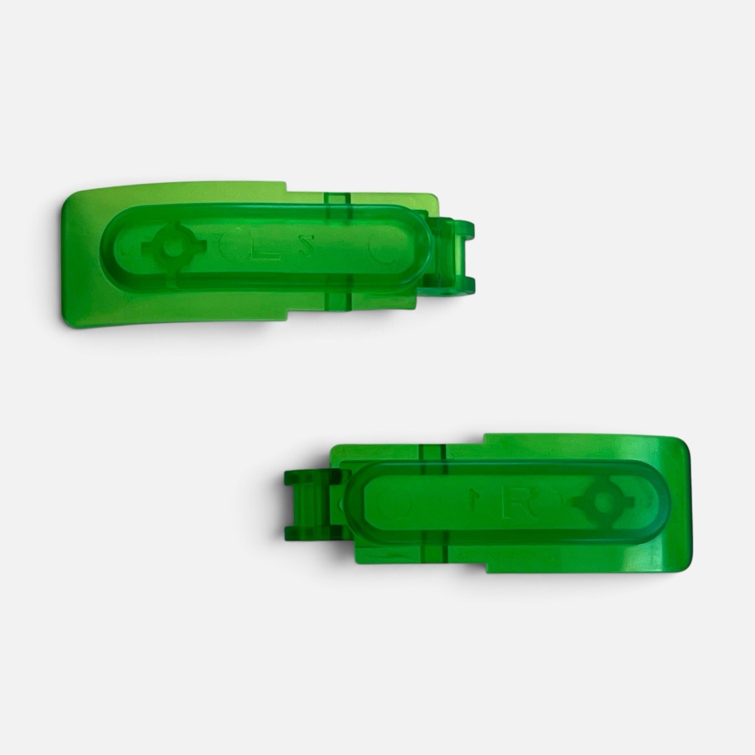 Clear Green Super Nintendo L and R Trigger Set Buttons Controller New SNES Parts
