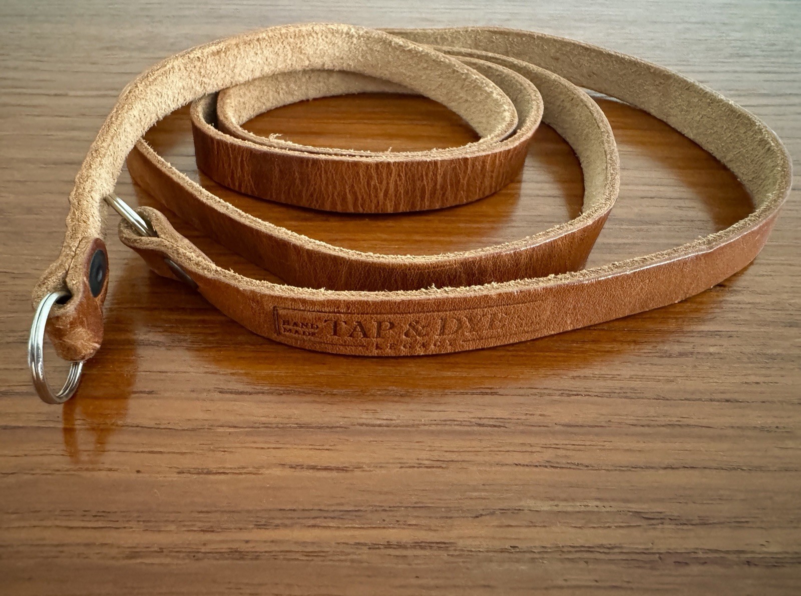 Tap & Dye Leather Camera Strap Handmade in USA 58x0.5 in