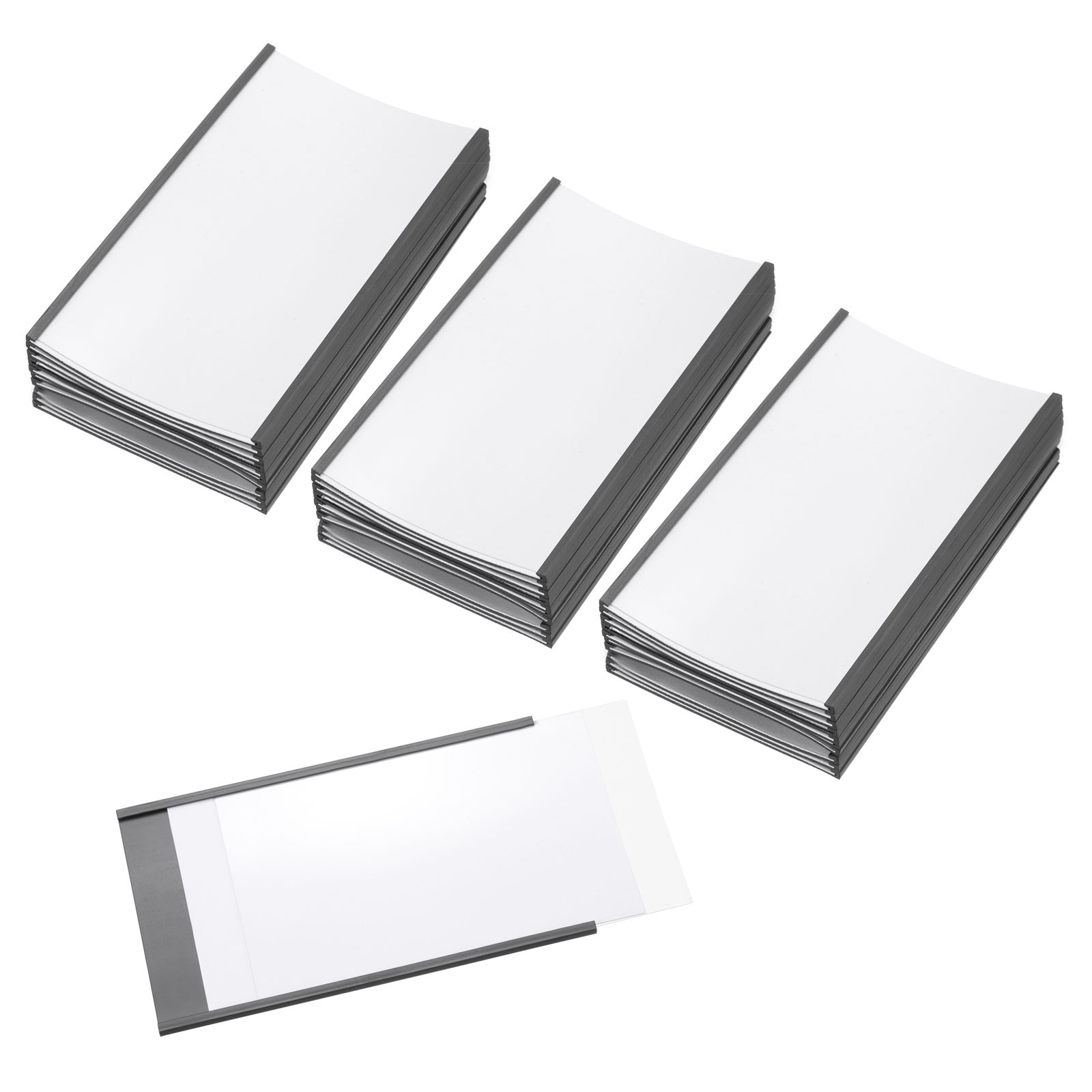 50 Pcs Magnetic Label Holder 5" x 3" with Paper Inserts C Channel
