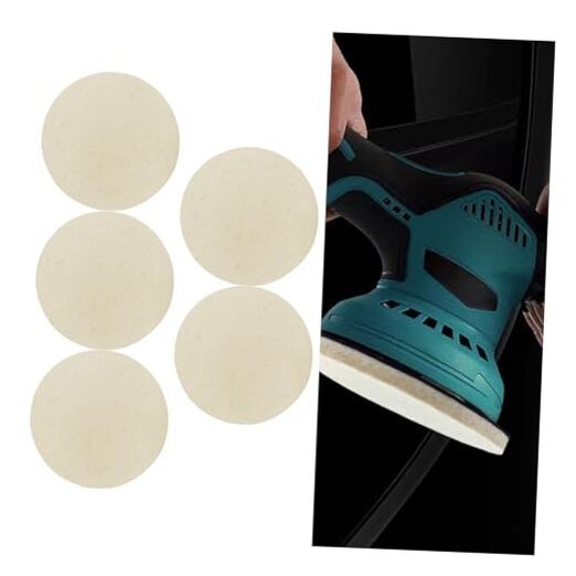 5PCS Car Glass Polishing Pads, 6" Wool Felt Buffing Wheel Polishing Pad 6IN