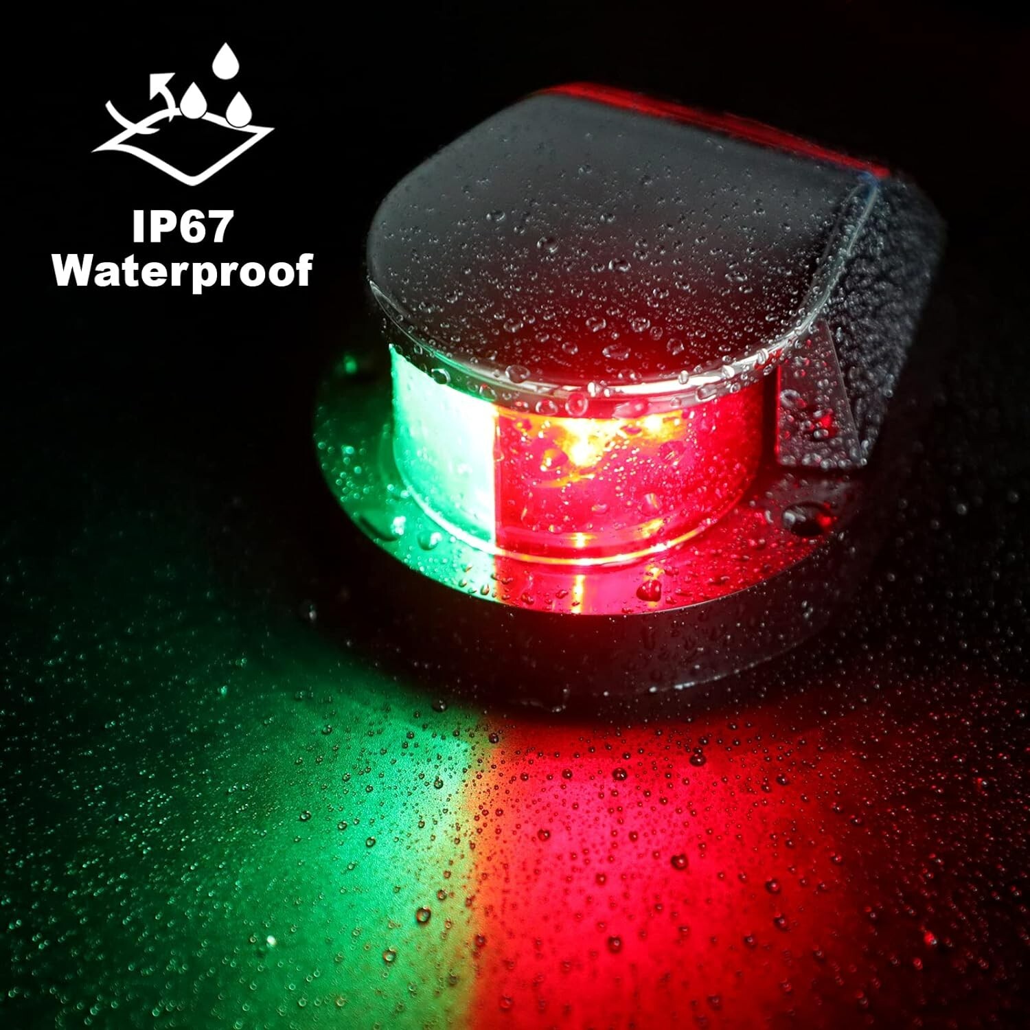 All-Weather LED Navigation Lights for Jon Boats and Bass Boats - IP67 Rated