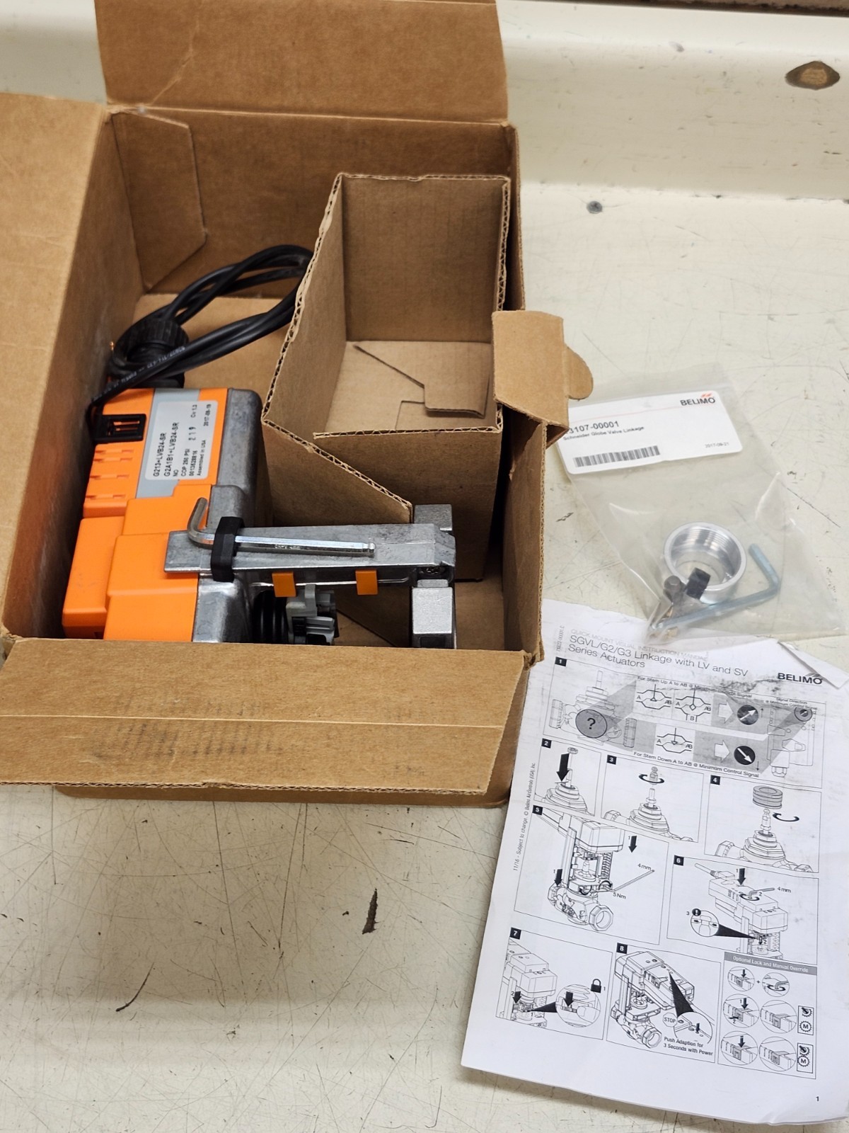 Belimo 2-Way Globe Valve Non-Spring Return P/N: G213+LVB24-SR FREE SHIPPING