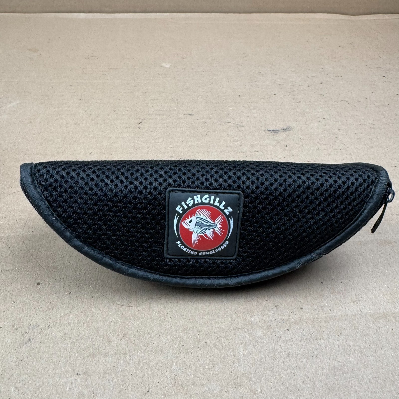FISHGILLZ Floating Sunglasses Protective Case Black Zippered Hard Shell