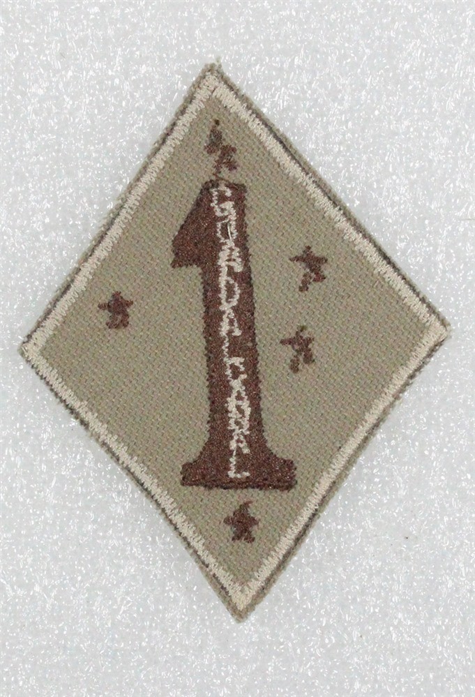 USMC Marine Corps - 1st Marine Division, theater made on tan