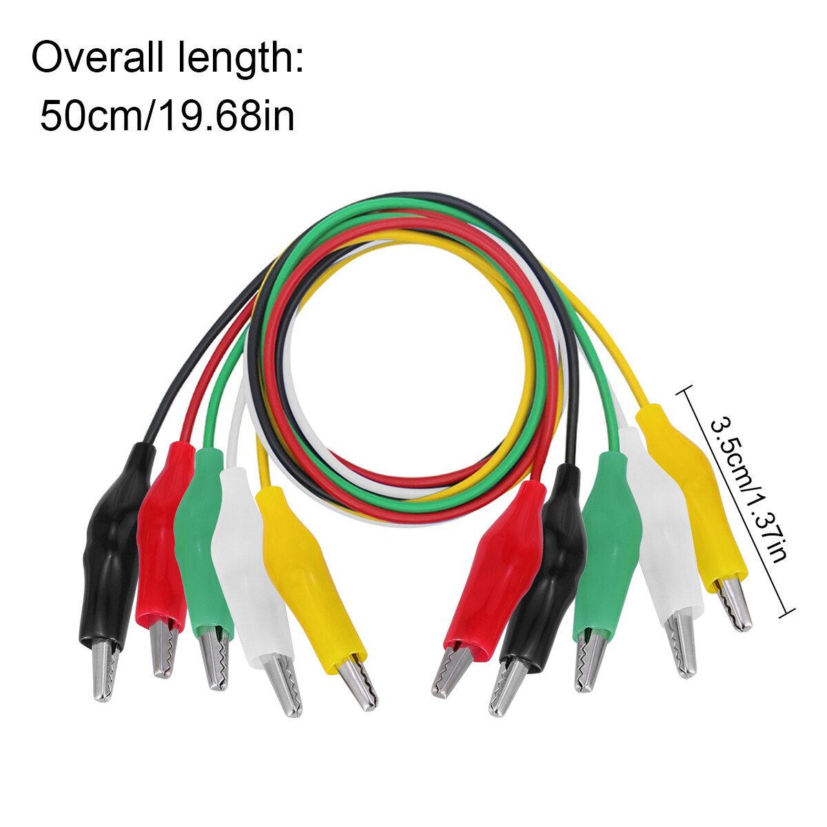 20PCS Metered Color Insulating Test Lead Cable Set Double Ended Alligator Clips