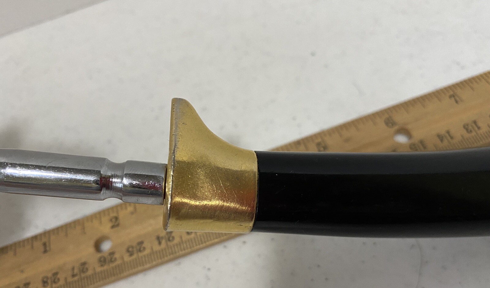 Vintage Serving Carving Fork Black Gold Handle
