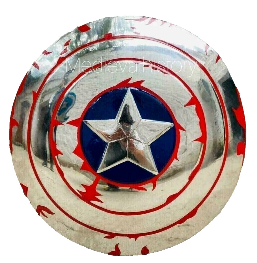 Captain America Shield Replica battle Handmade shield 22" Marvel Cinematic Decor