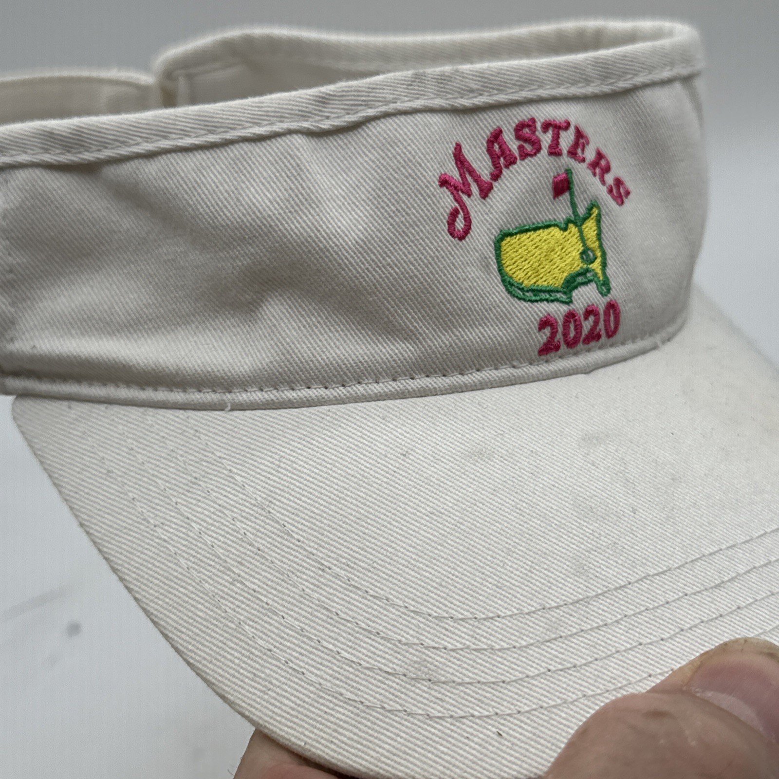 Masters 2020 Golf Visor White Pink Embroidered Adjustable American Needle