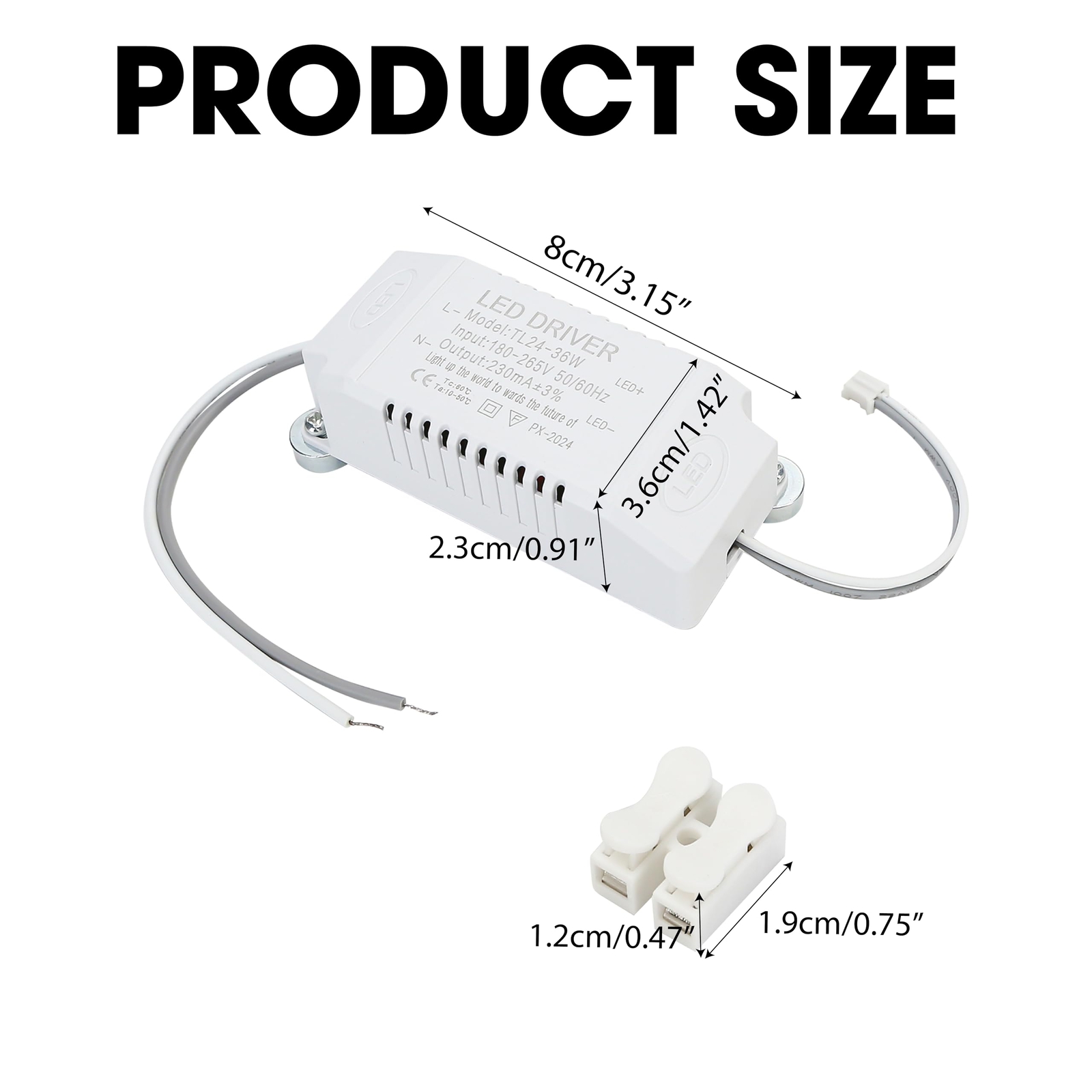 24-36W Replacement LED Drivers 230mA Image Constant Current Drive High AC 180...