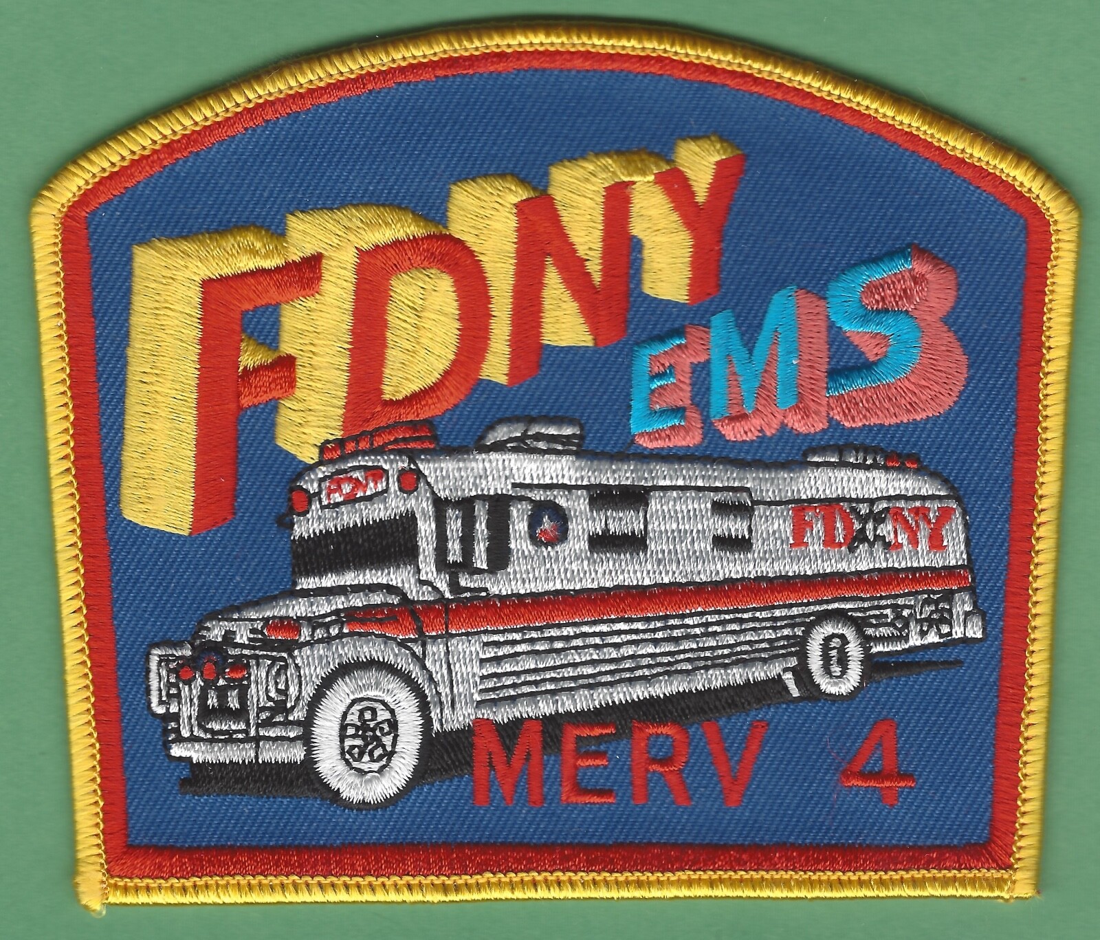 FIRE DEPARTMENT NEW YORK MERV 4 MAJOR EMERGENCY RESPONSE VEHICLE PATCH