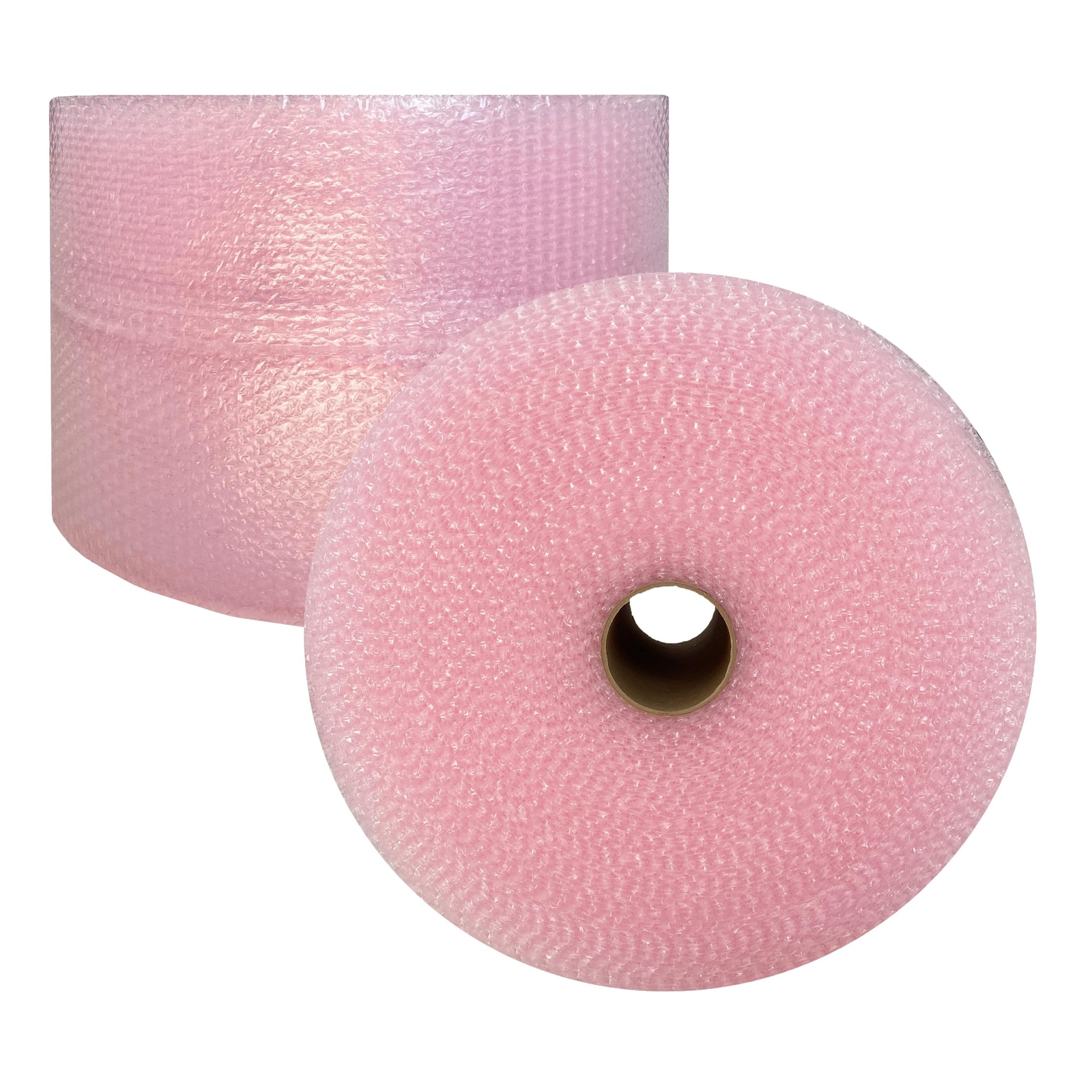 UOFFICE 2 Pink Anti-Static Bubble Rolls 175'x12" - Small Bubbles 3/16" Wrap 350'