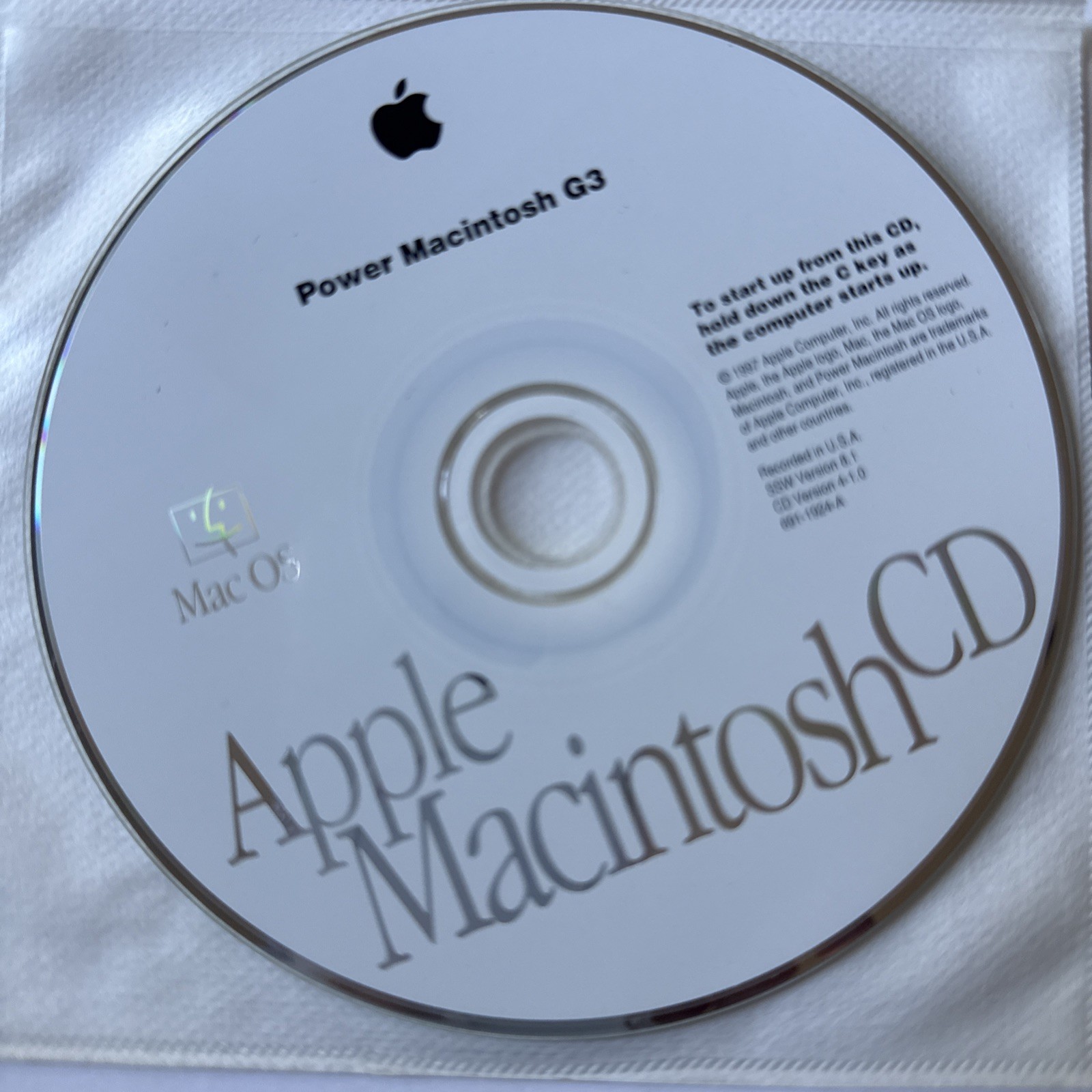 1997 Power Macintosh G3 Apple Macintosh CD V4-1.0, SSW Version 8.1 , 691-19-24