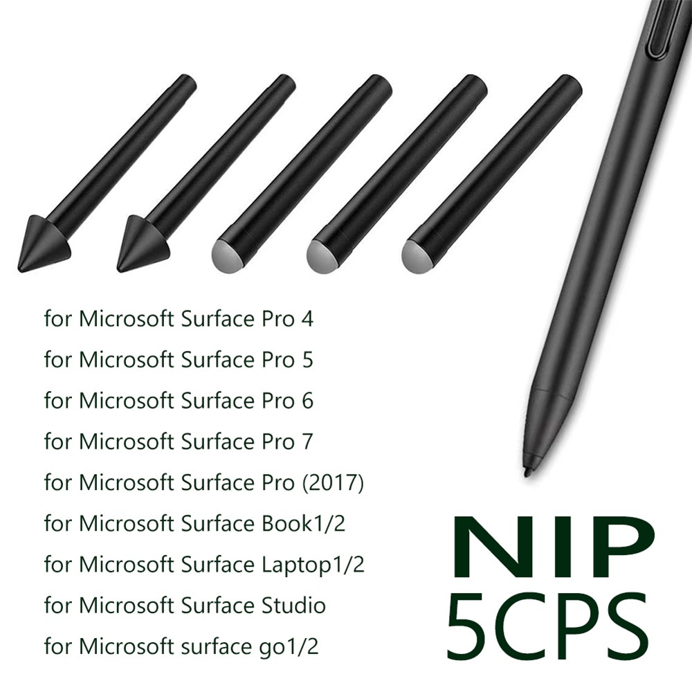 5PCS Original Pen Tips Stylus Pen Nips HB 2H for Microsoft Surface Pro 7/6/5/4