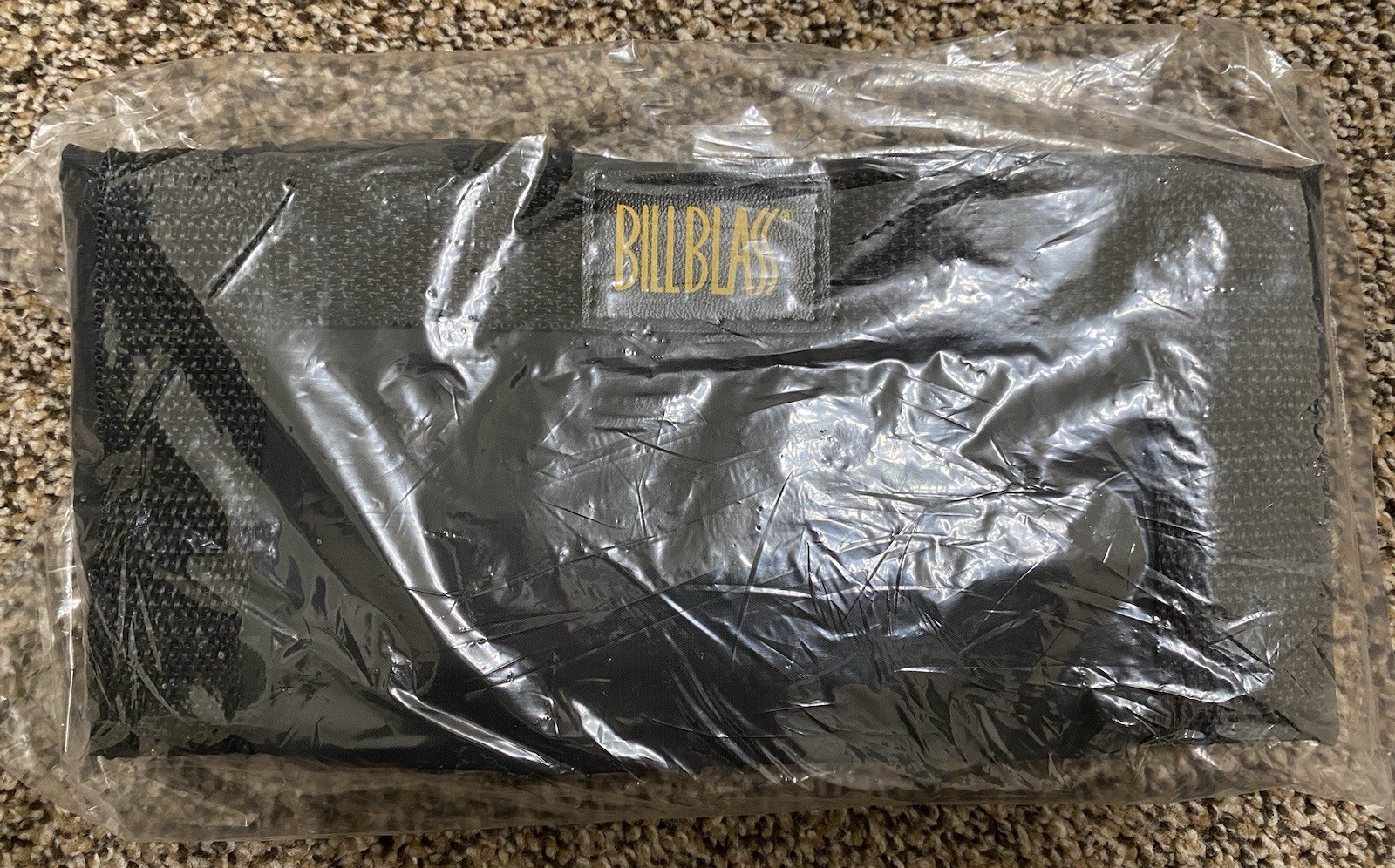 Vintage Bill Blass Black Nylon Travel Gym Tote Carry Sport Bag 19x14 in NIB