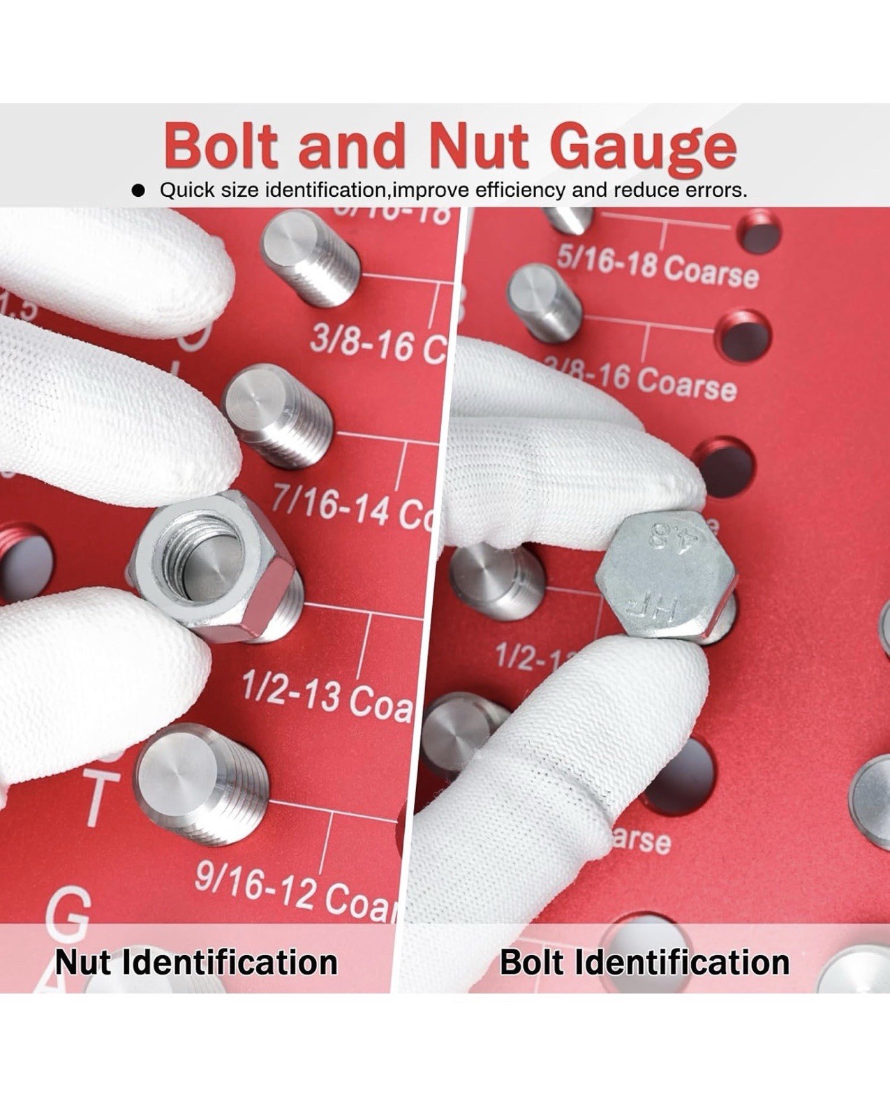 44 Nut and Bolt Thread Checker,Bolt Size and Thread Gauge,Bolt. Blue Color.