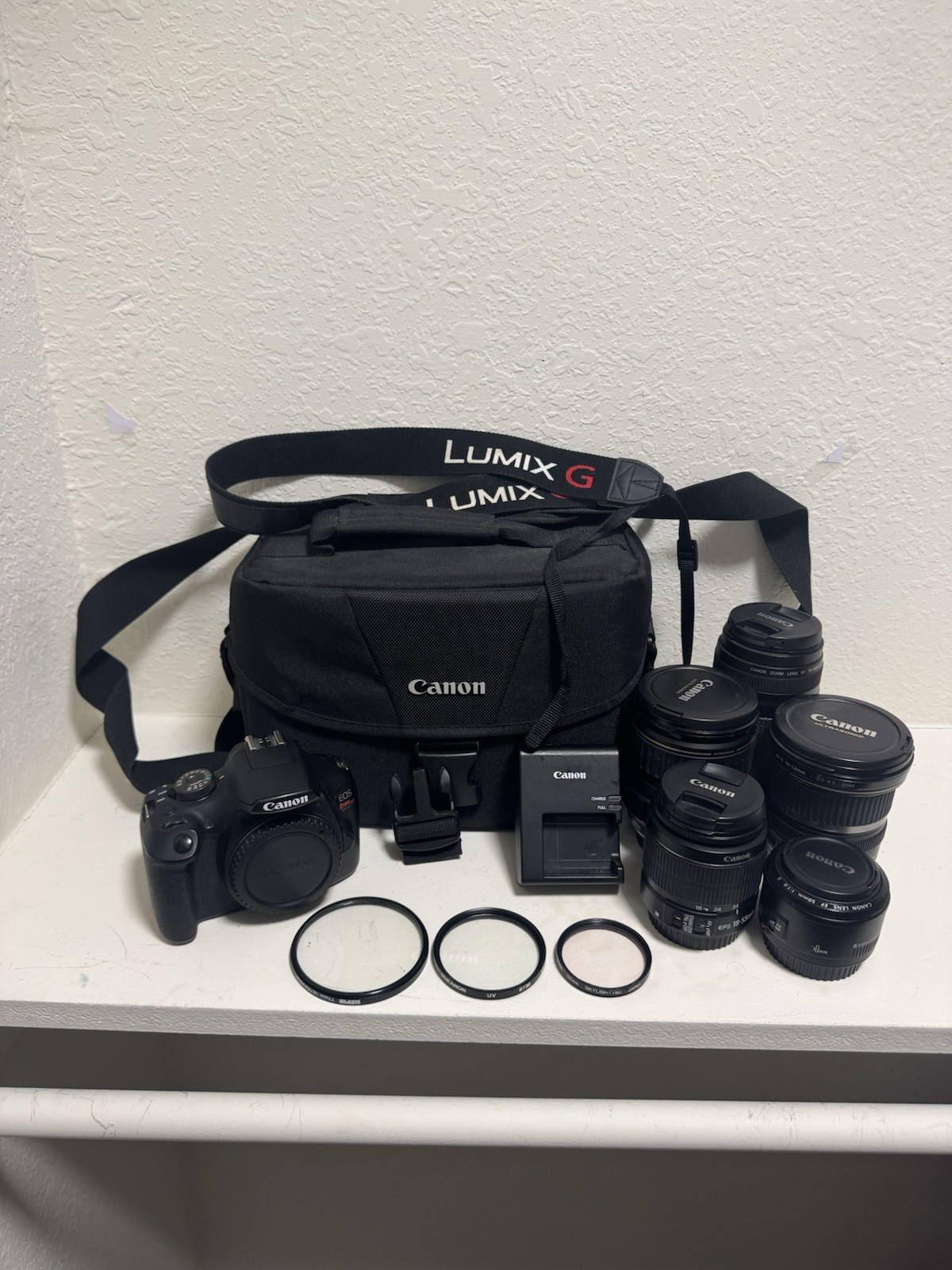 Canon EOS Rebel T7 Camera Bundle with 5 Lenses, Bag, Battery, Charger, Filters