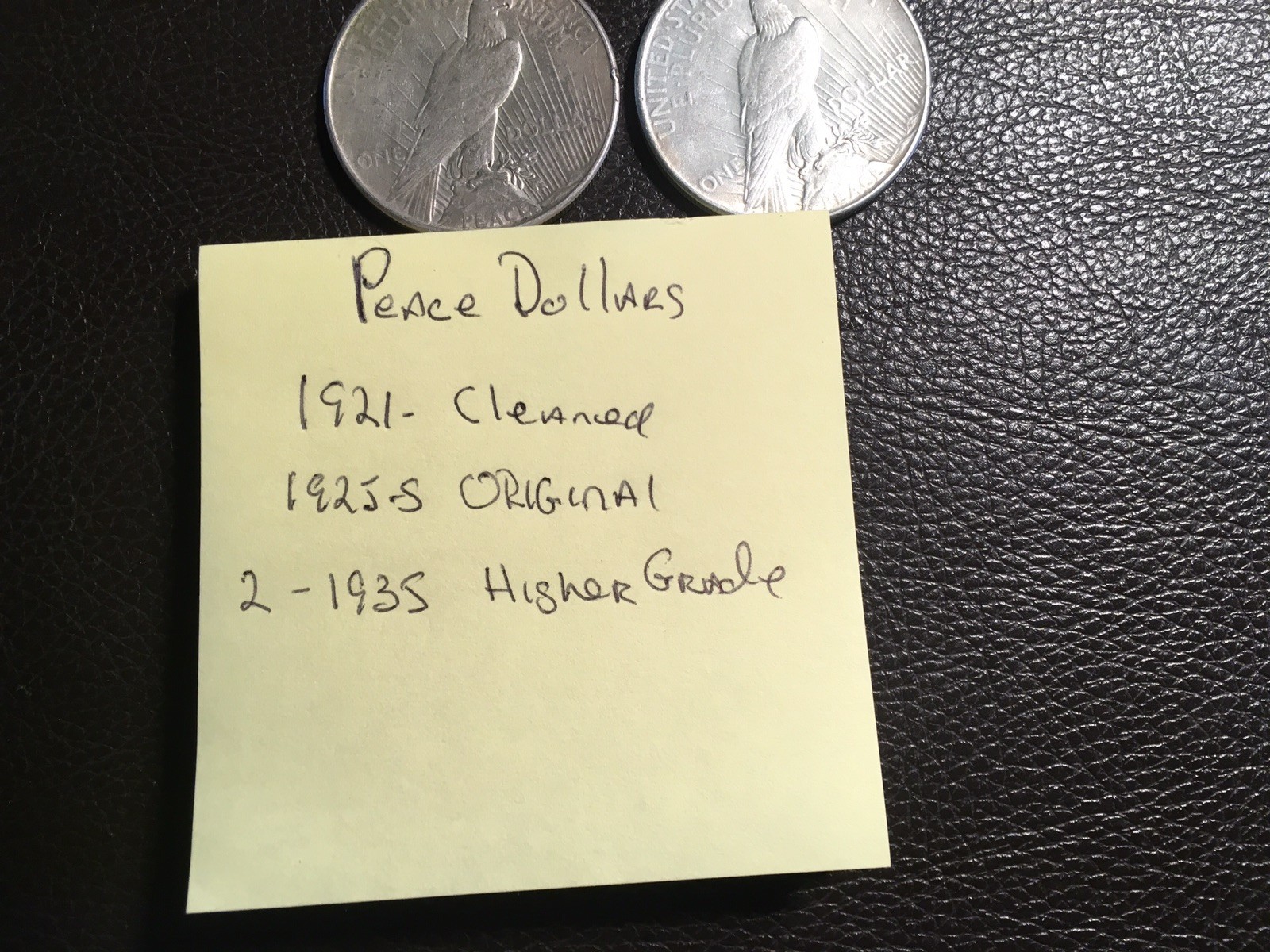 4 Peace Dollars Including 1921 See Photos