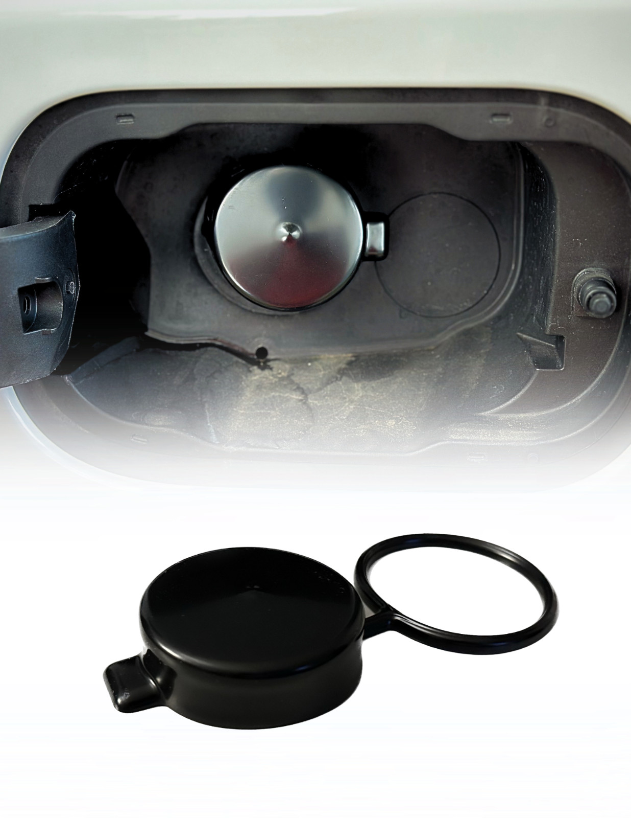 Tethered Capless Fuel Filler Dust Cover for 2017-2025 GMC, CHEVROLET & CADILLAC