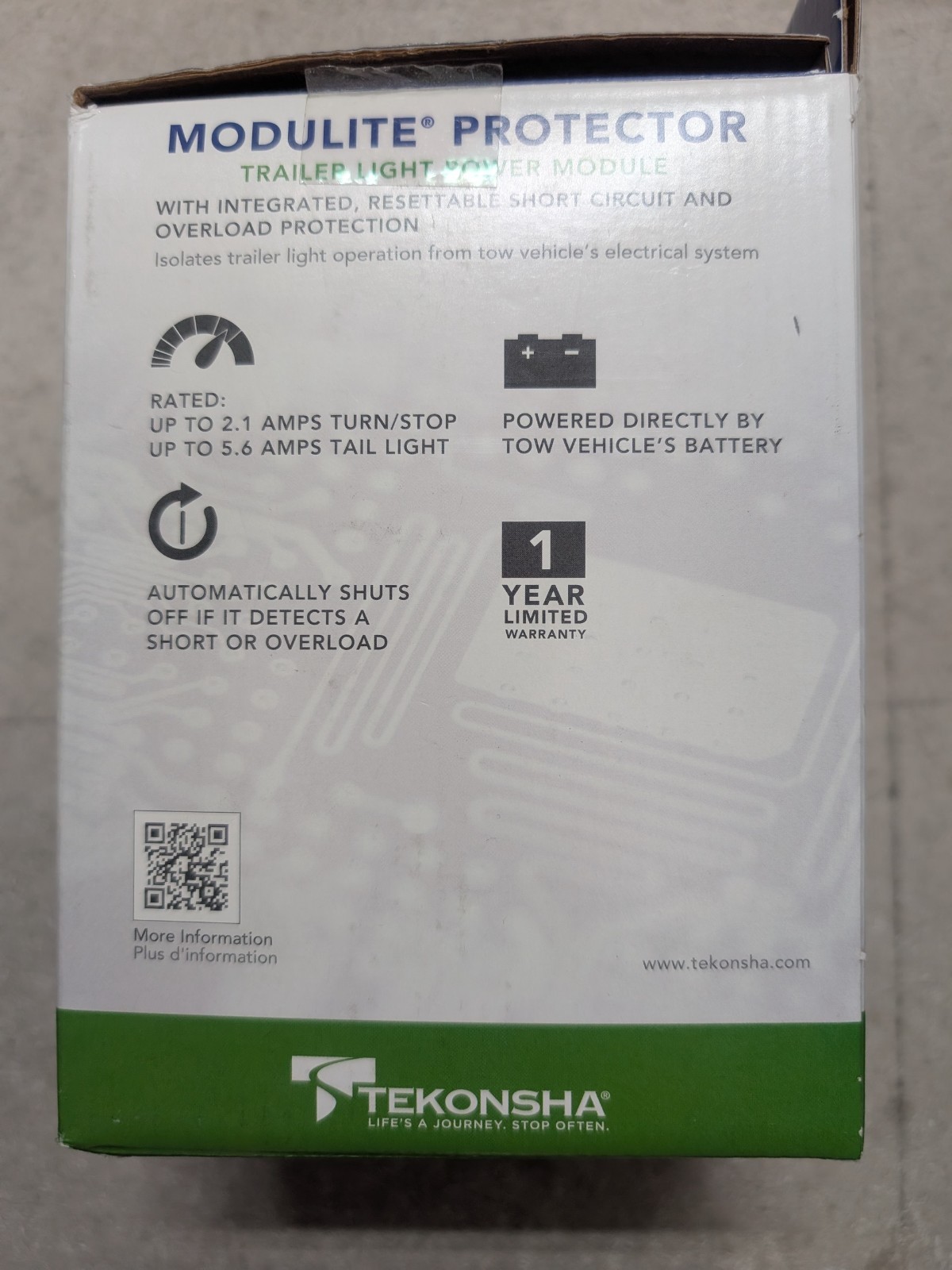 TEKONSHA OEM MODULITE PROTECTOR VEHICLE END 4-FLAT 119180