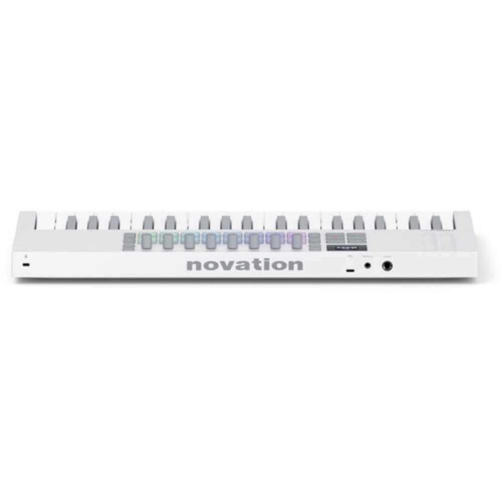 Novation Launchkey Mini 37 MK4 White MIDI Controller w/ Pedal and MIDI Cable