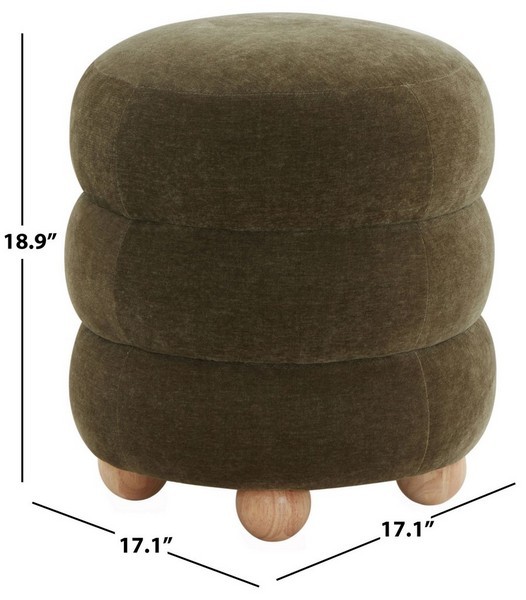 Safavieh CECELIA ROUND OTTOMAN, Reduced Price 2172768589 SFV5133B