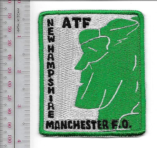 ATF New Hampshire Manchester Field Office Boston Field Divi. Patch vel NO TARIFF