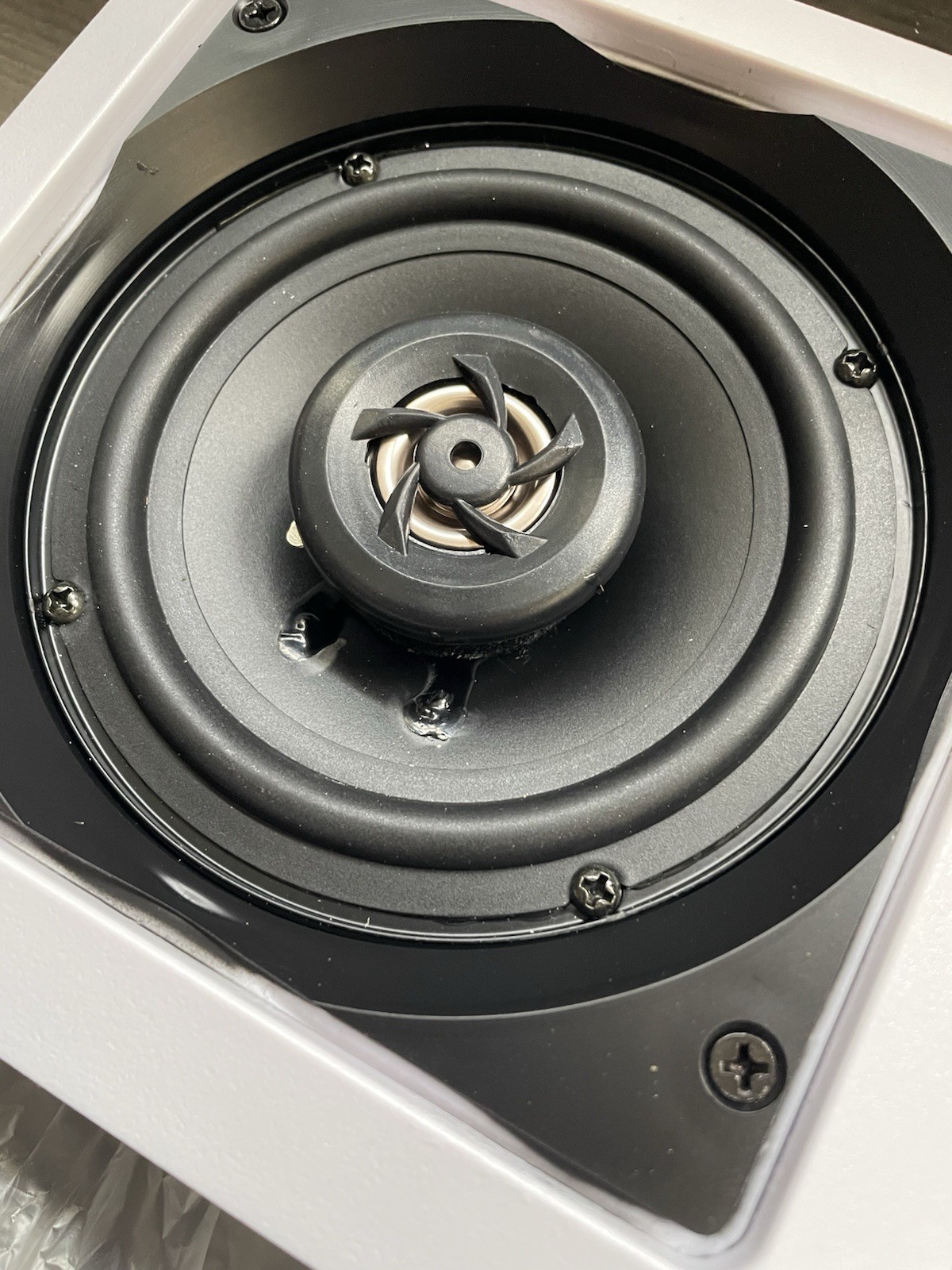Herdio 5.25” Passive Ceiling Speaker 80W 2-Way Square