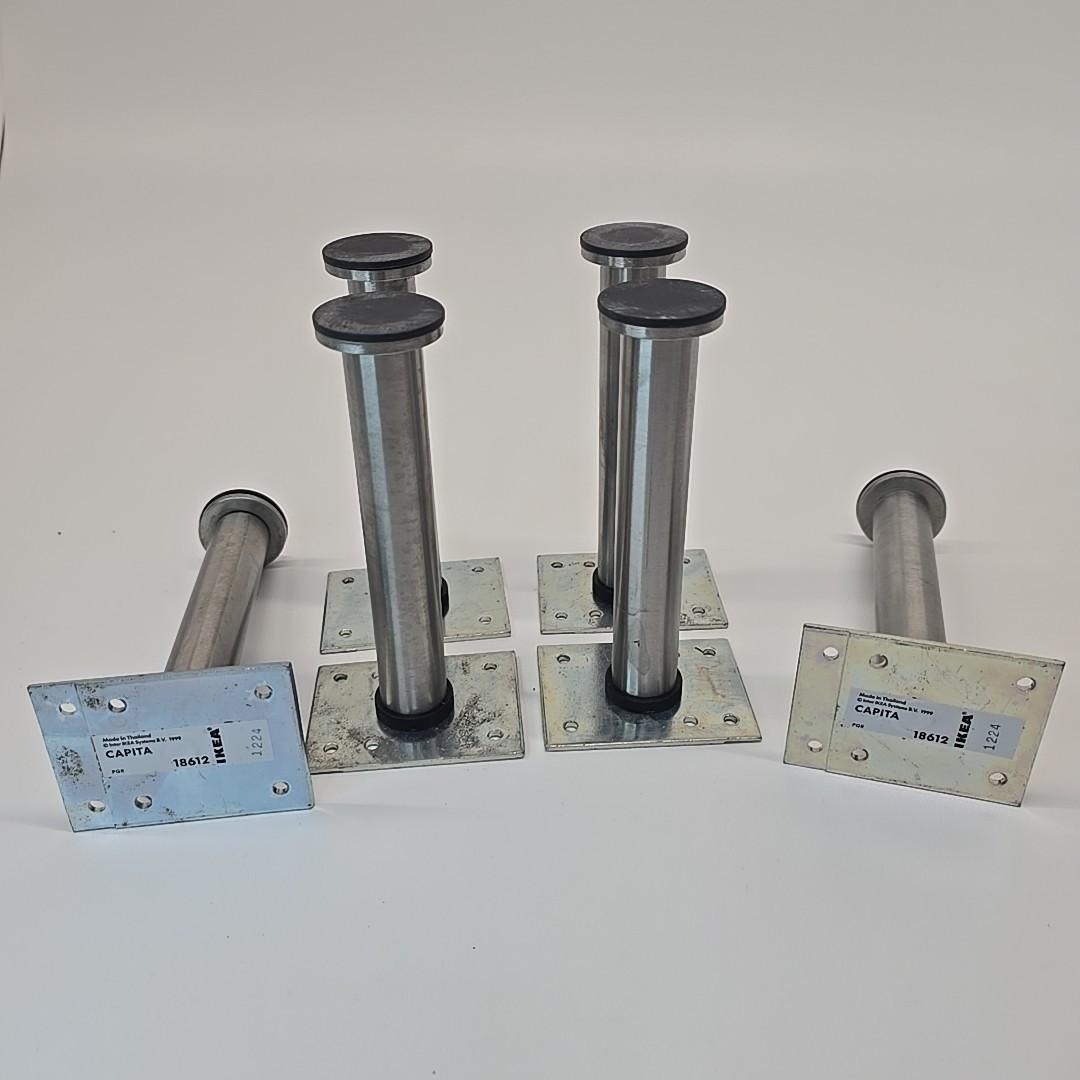 IKEA CAPITA 18612 Stainless Steel Legs Set 6-1/4" Warnhammar Lot Of 6 Risers