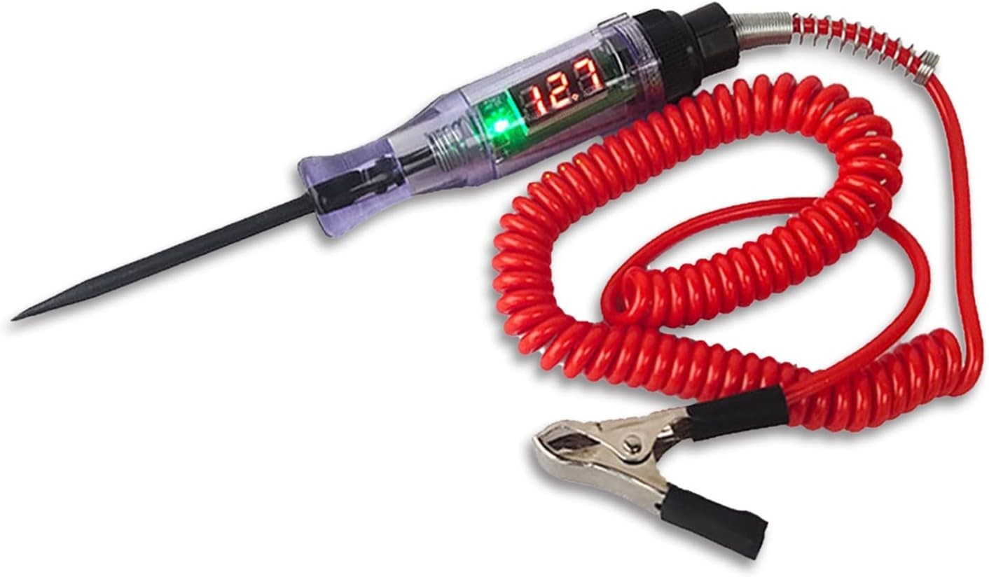 QODOLSI Pack-1 Automotive Test Light Digital LED Circuit Tester, DC Red
