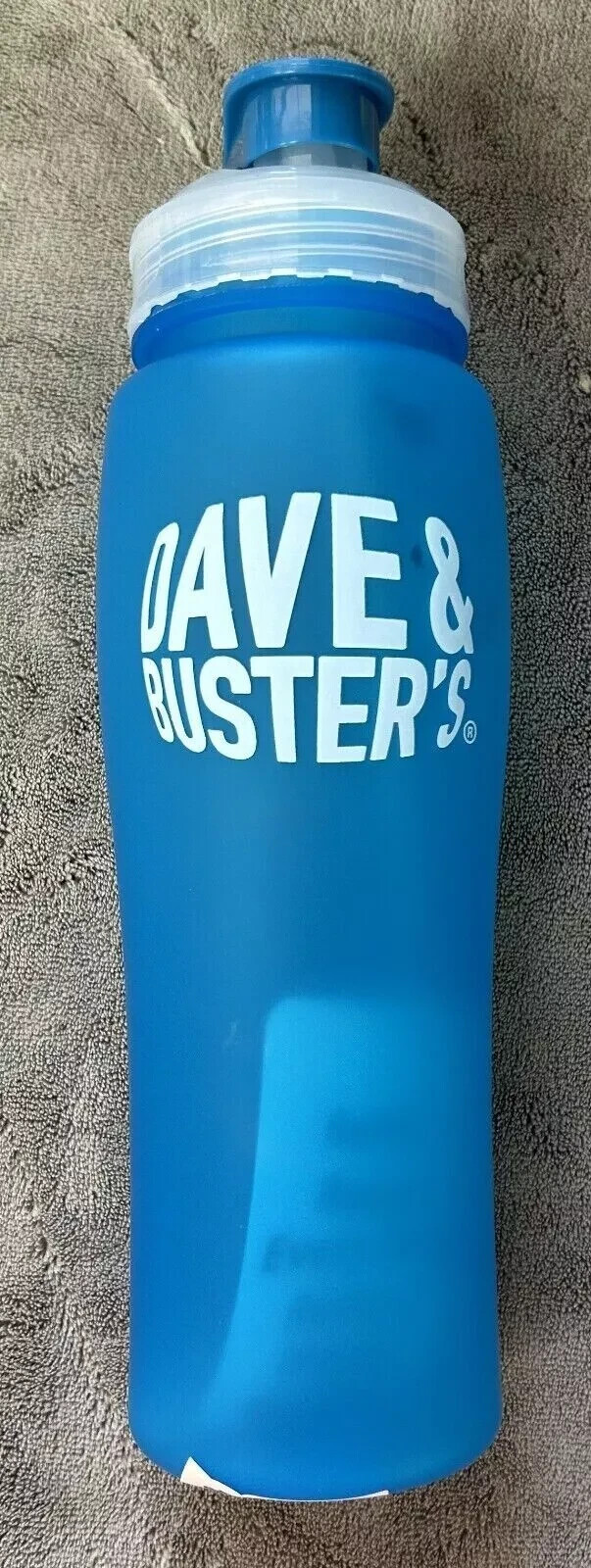 Dave And Buster's Blue Plastic Water Bottle -  New With Sticker