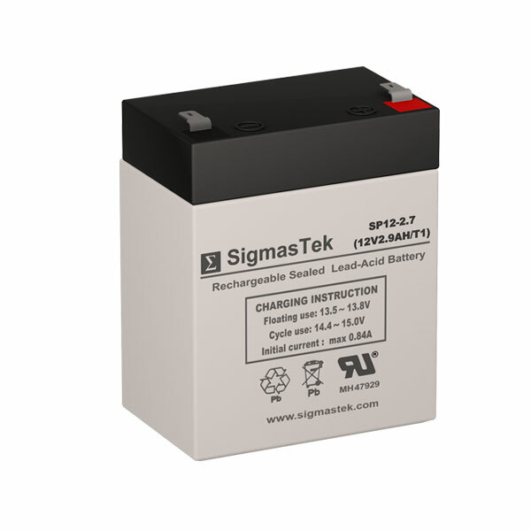 SigmasTek SP12-2.7 (T1) SLA AGM Battery Replacement for Sentry Battery PM1229T