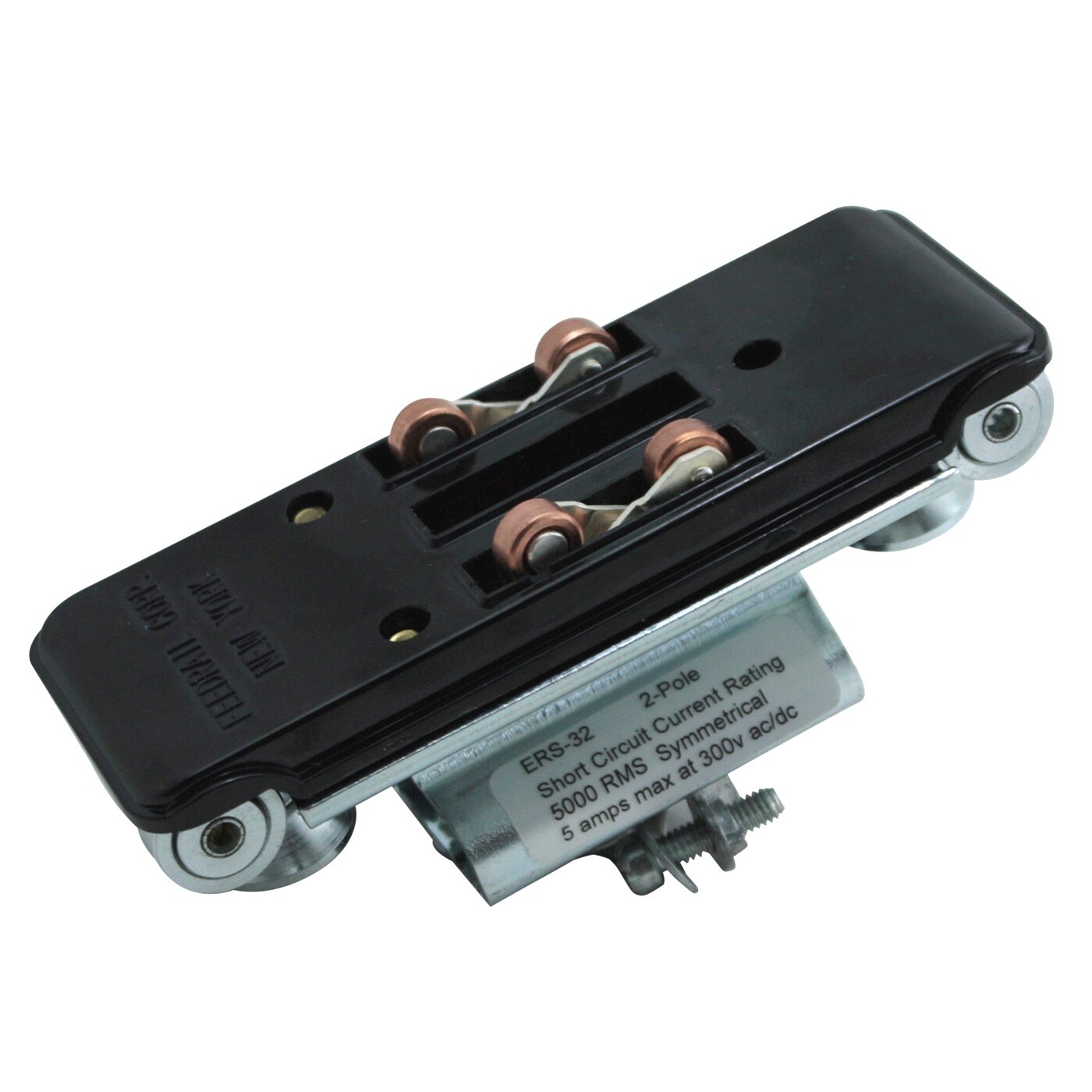Non-Fusible Feedrail Moveable Roller Trolley, 2 Pole #FRS-32 (ERS-32)