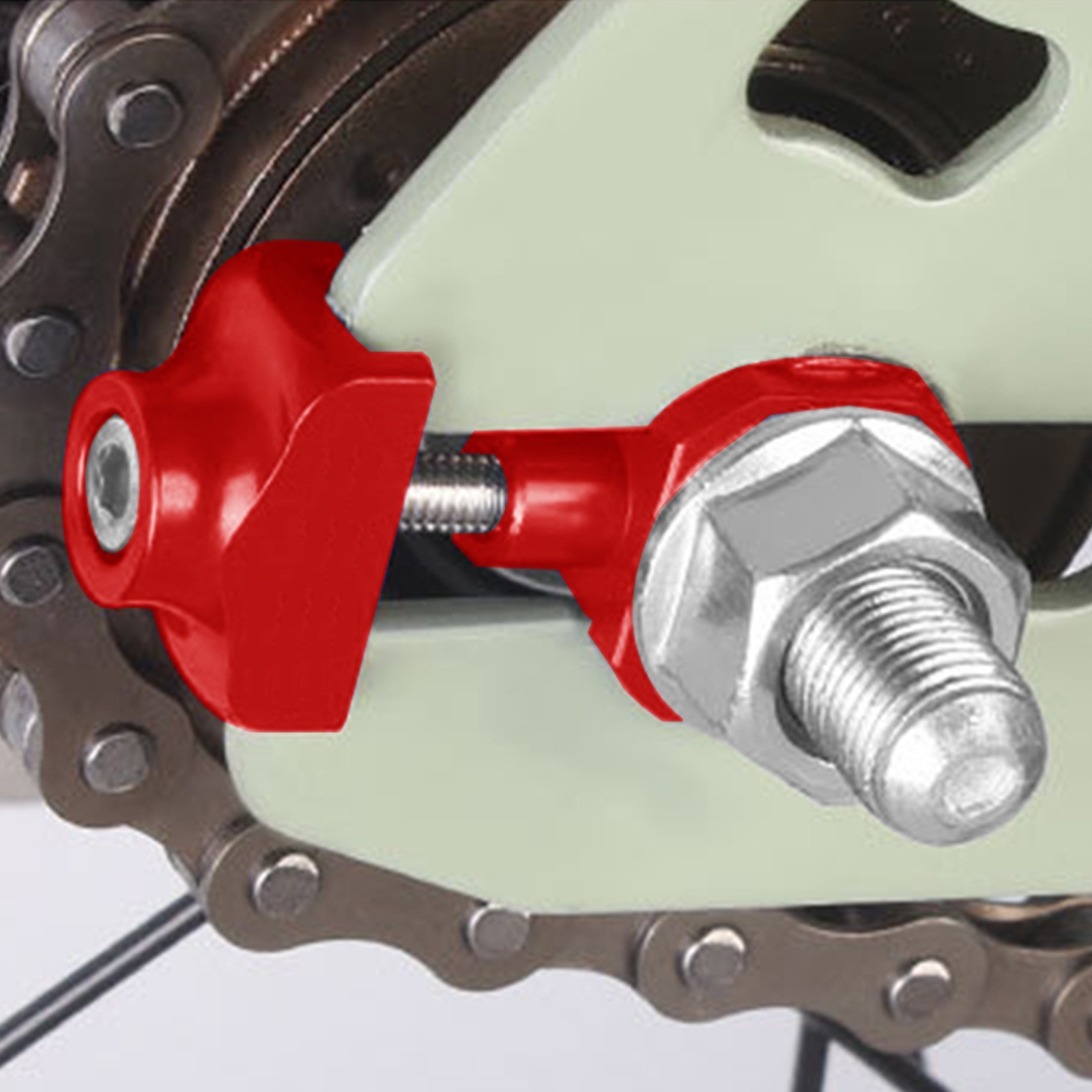 CNC Machined Aluminum Chain Tensioner for Folding Bike Anodized Chamfered Edge