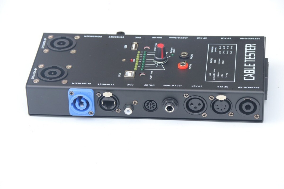 Pro Cable Tester 3pin & 5pin XLR with Powercon True1 Connectors Cable Testing