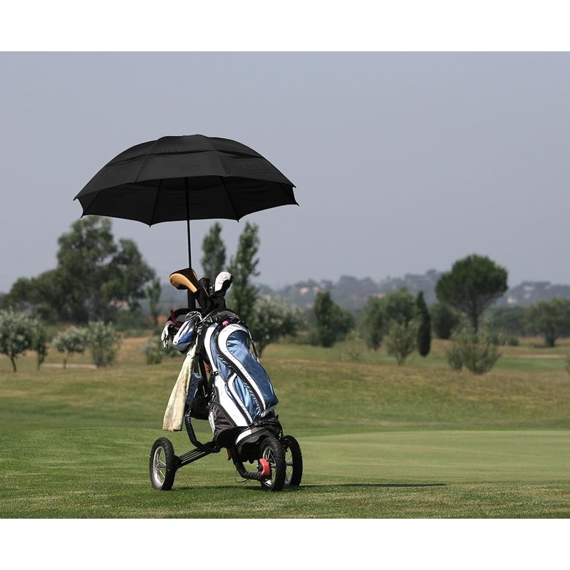 Windproof Double Canopy Travel Umbrella Auto Open Close Compact Lightweight New