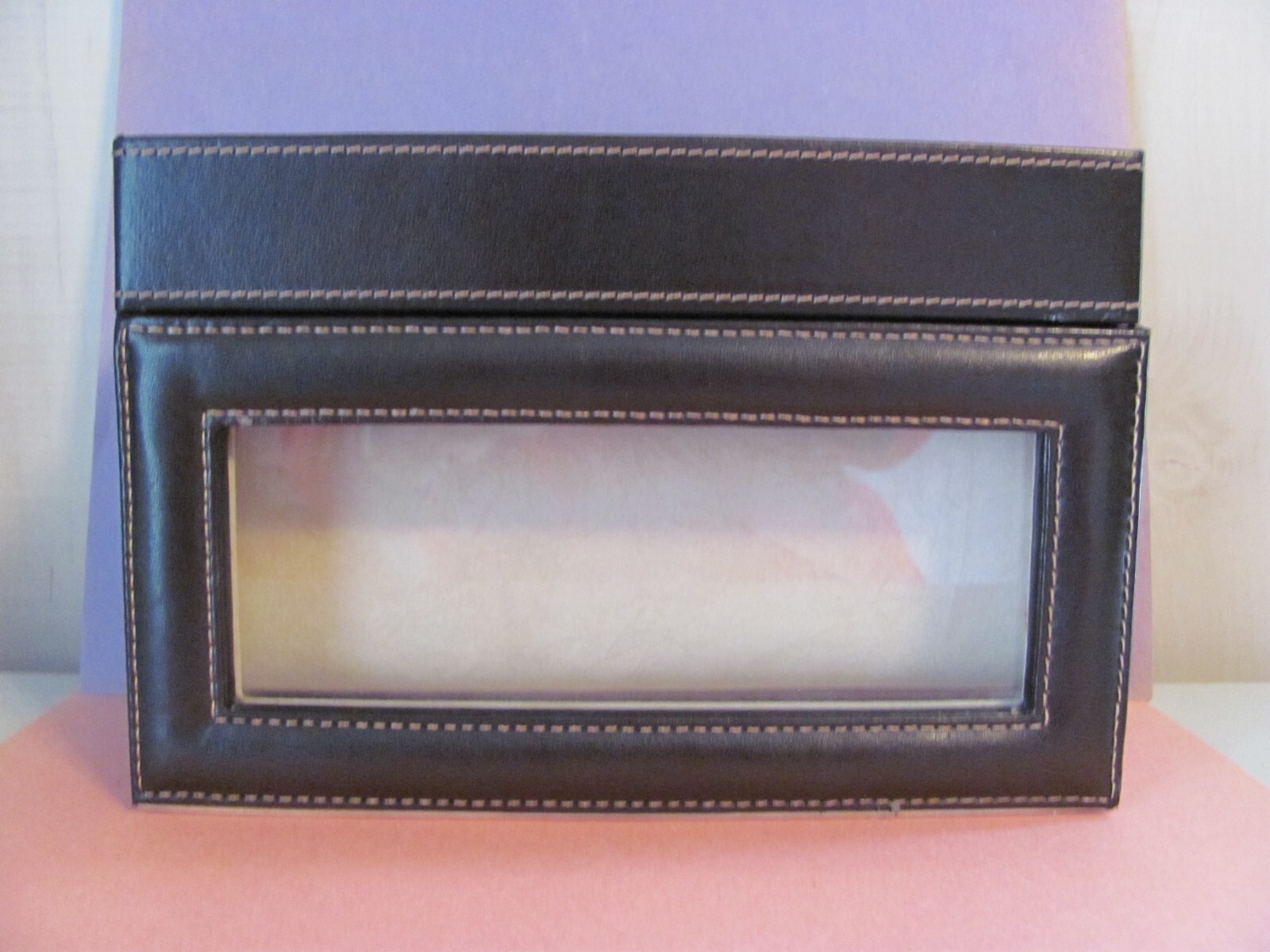 CHAPS---Men's Wrist Watch Display Case and Valet---Brown Leatherette---NO Box