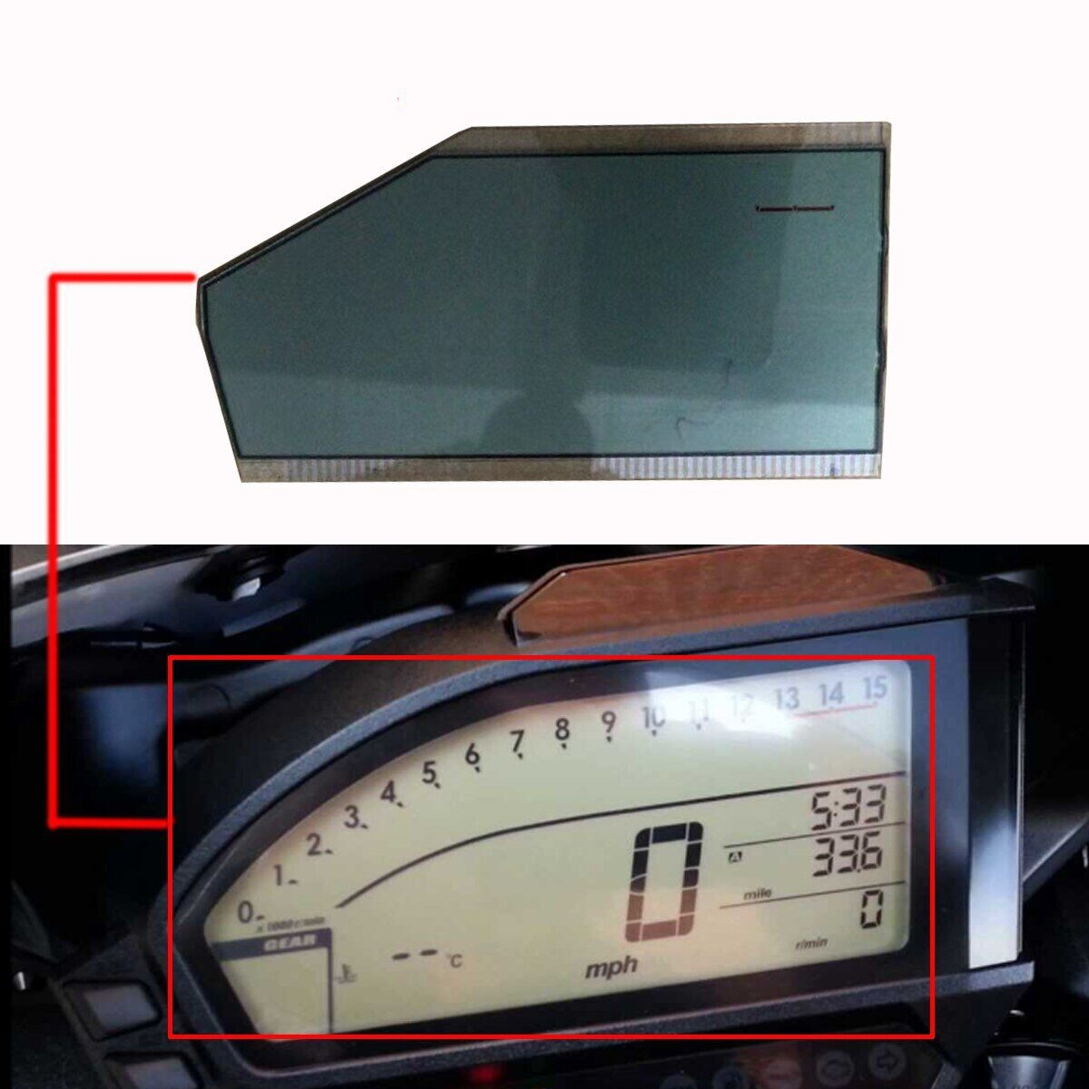 Honda cbr1000rr cbr 1000rr 2012-2016 Speedometer Instrument Screen LCD Display