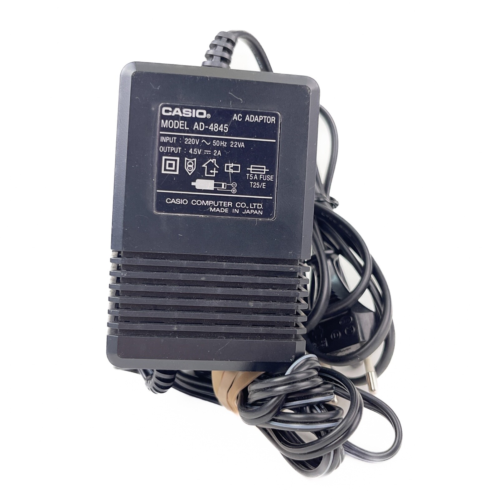 1980s Casio 220 Volt AC Adaptor Model AD-4845 220V European UK Power Computer