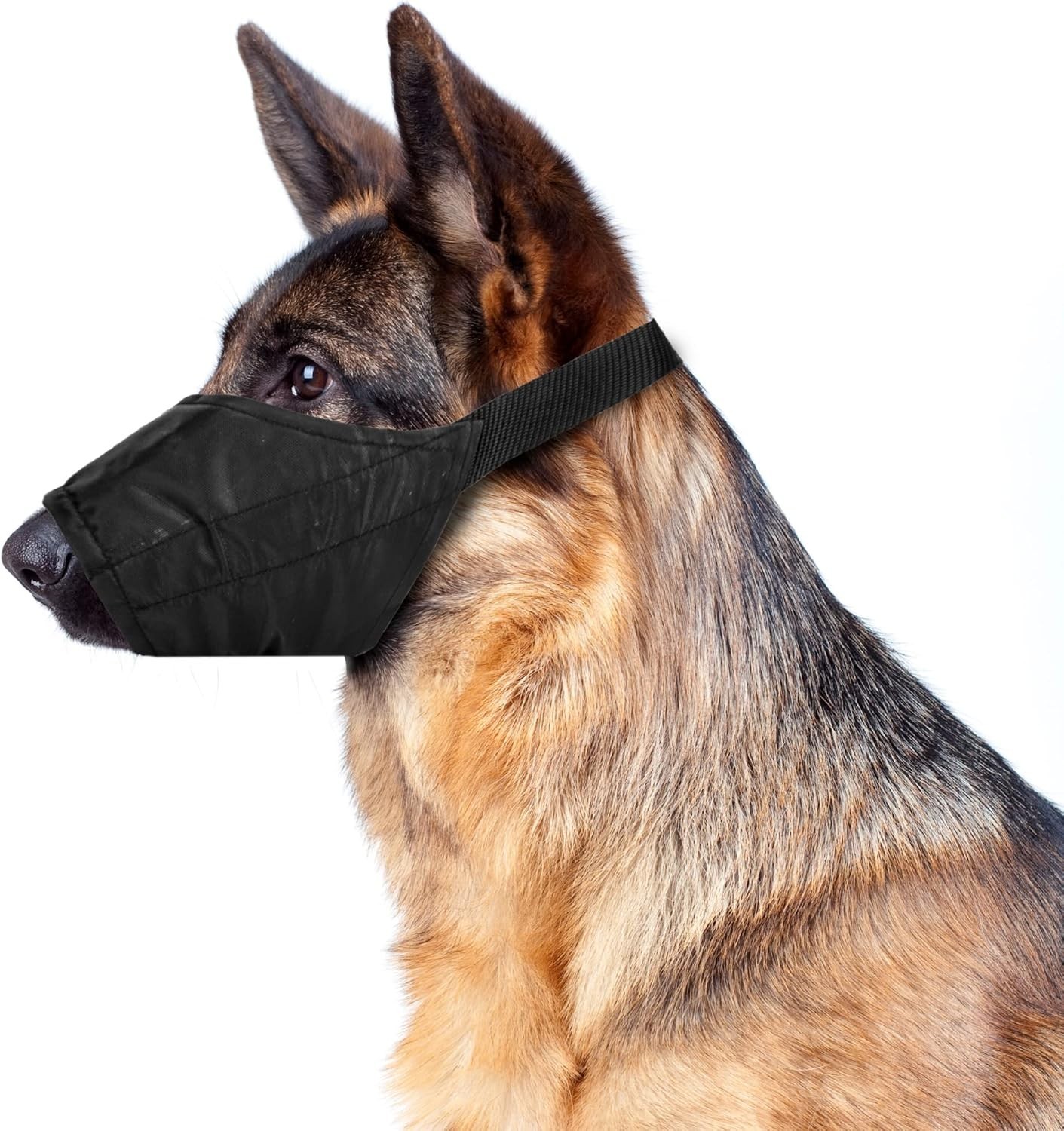 Dog Muzzle for Large Dogs 50Lbs (L) Soft Mesh Nylon Quick Fit Dog Muzzle - Large